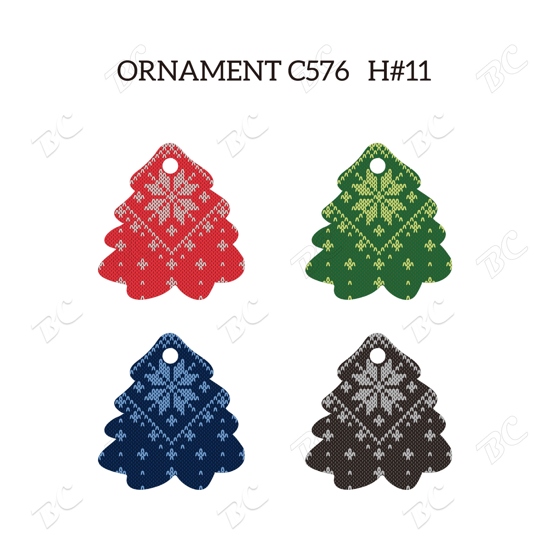 Free Shipping Full Color Christmas Ornament - Tree 41