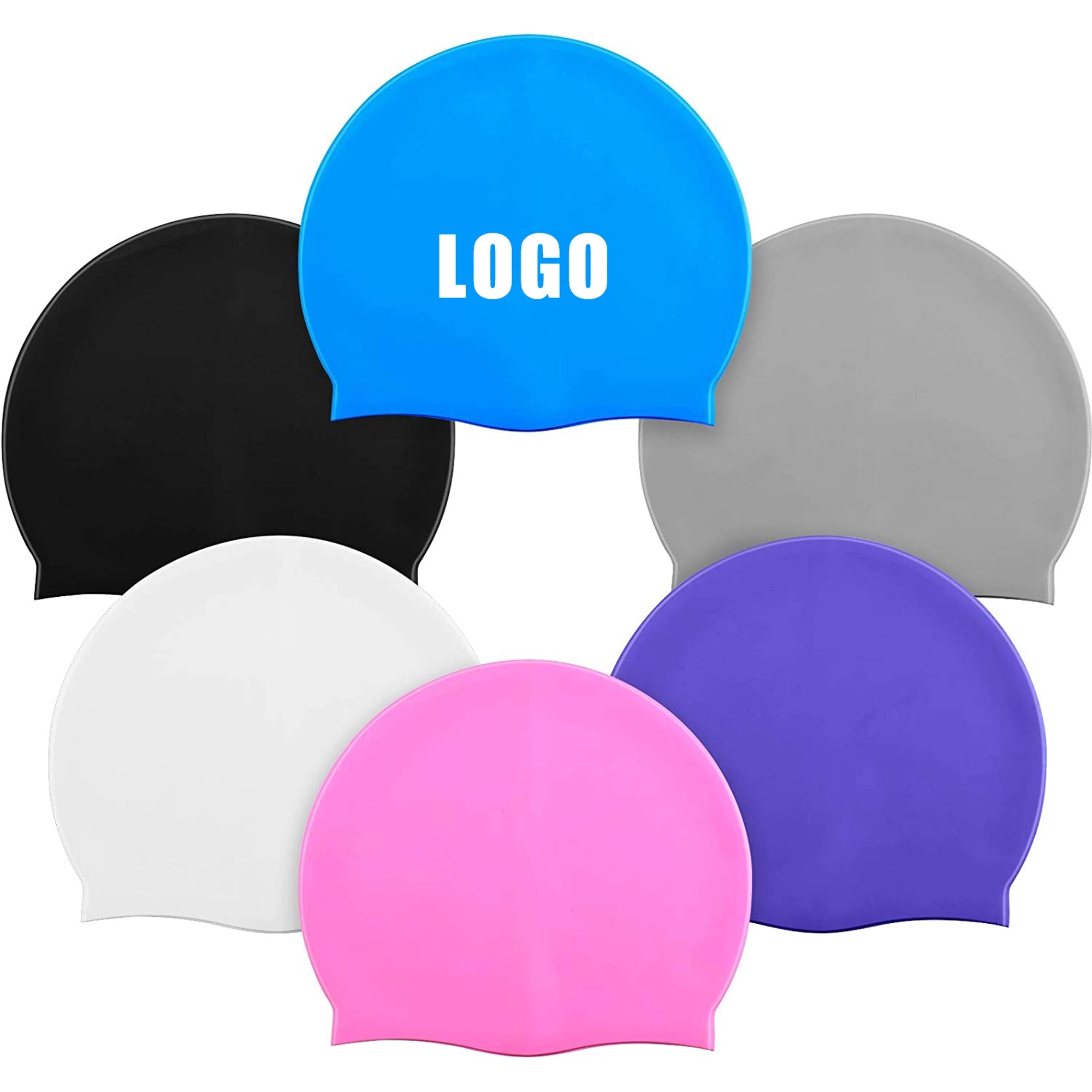 Unisex Silicone Adults Swim Cap 3