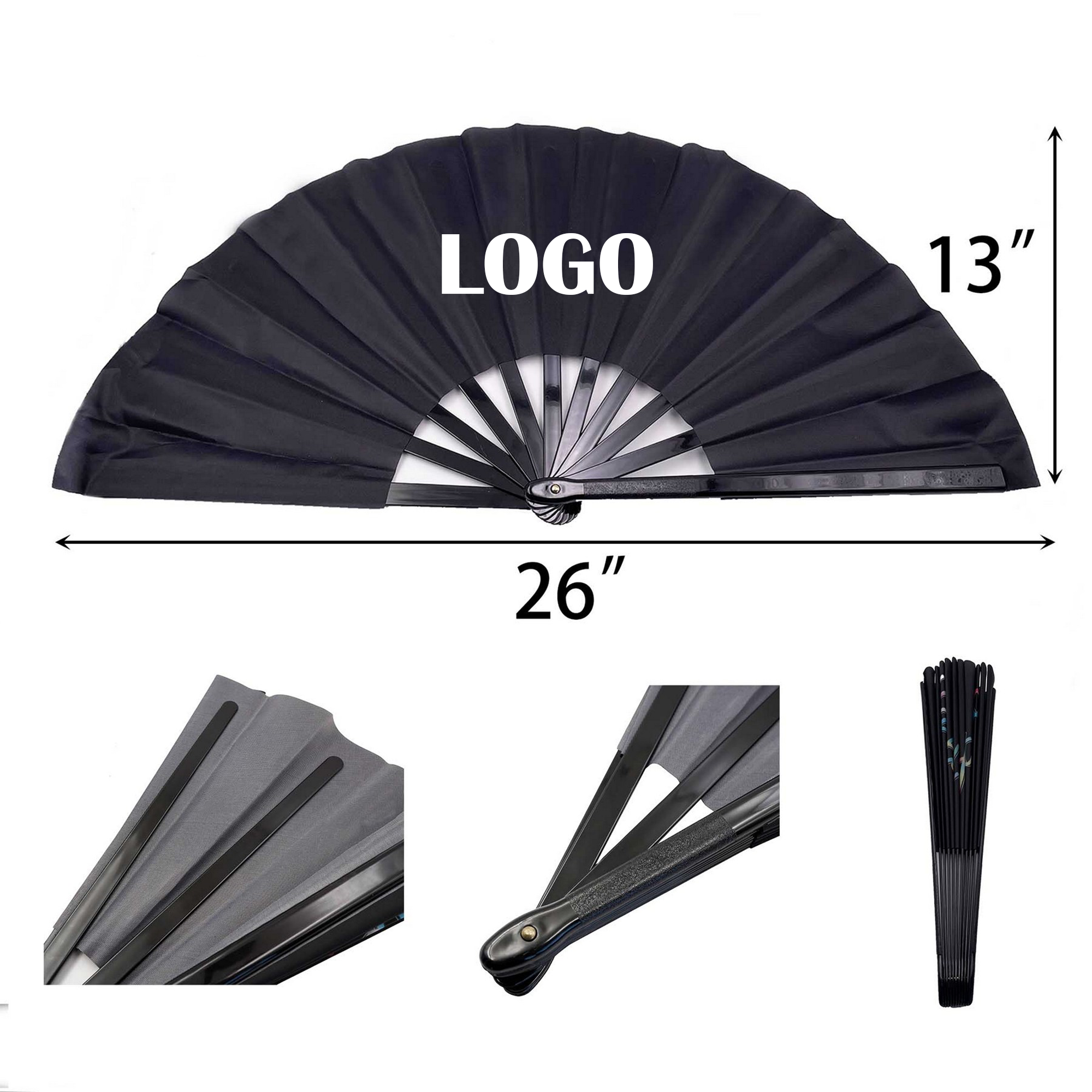13" Full Color Folding Handheld Fan 2