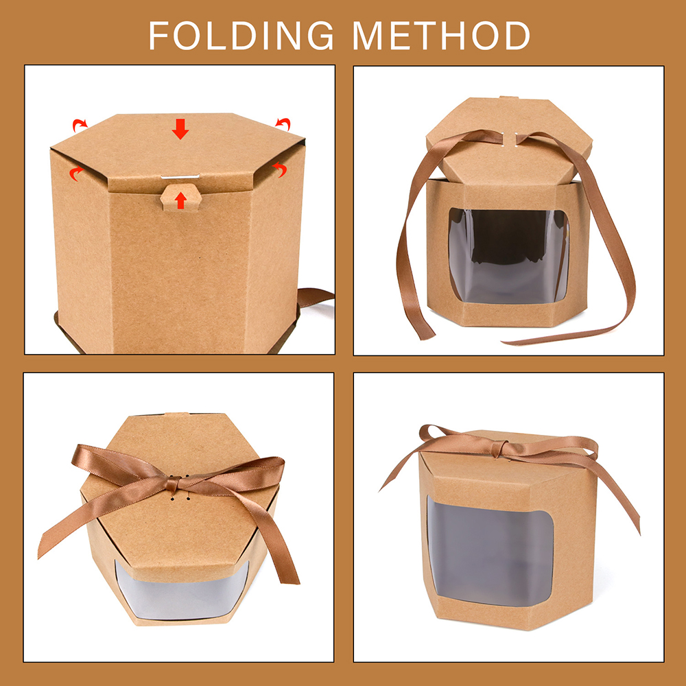 Cowhide Laser Window Paper Box Cake Candy Baking Gift Box 15