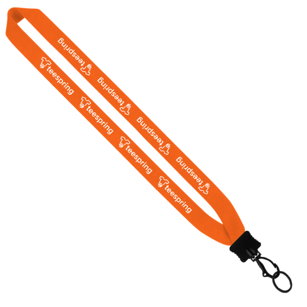 1" Cotton Lanyard with Plastic Clamshell & O-Ring 59