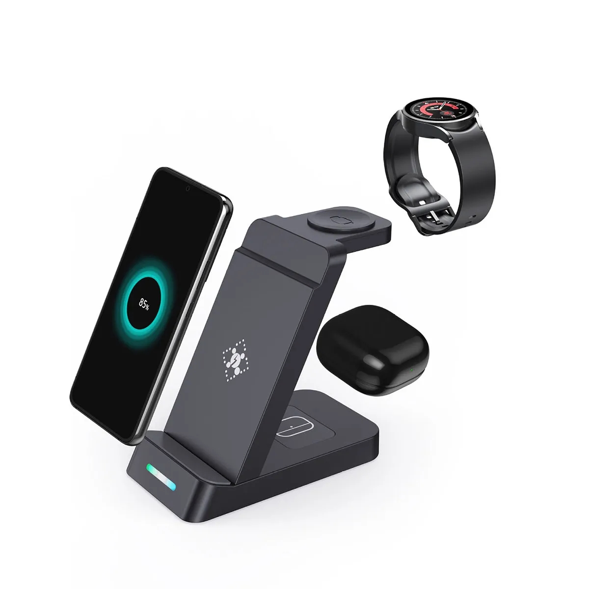 3 in 1 Wireless Charging Station Dock Charger Stand 4