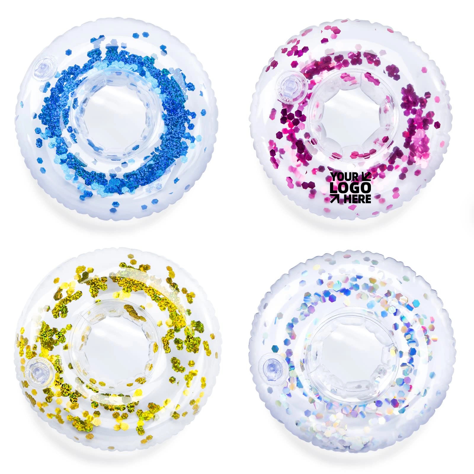 Sparkling Confetti Drink Pool Floats Cup Holder 4