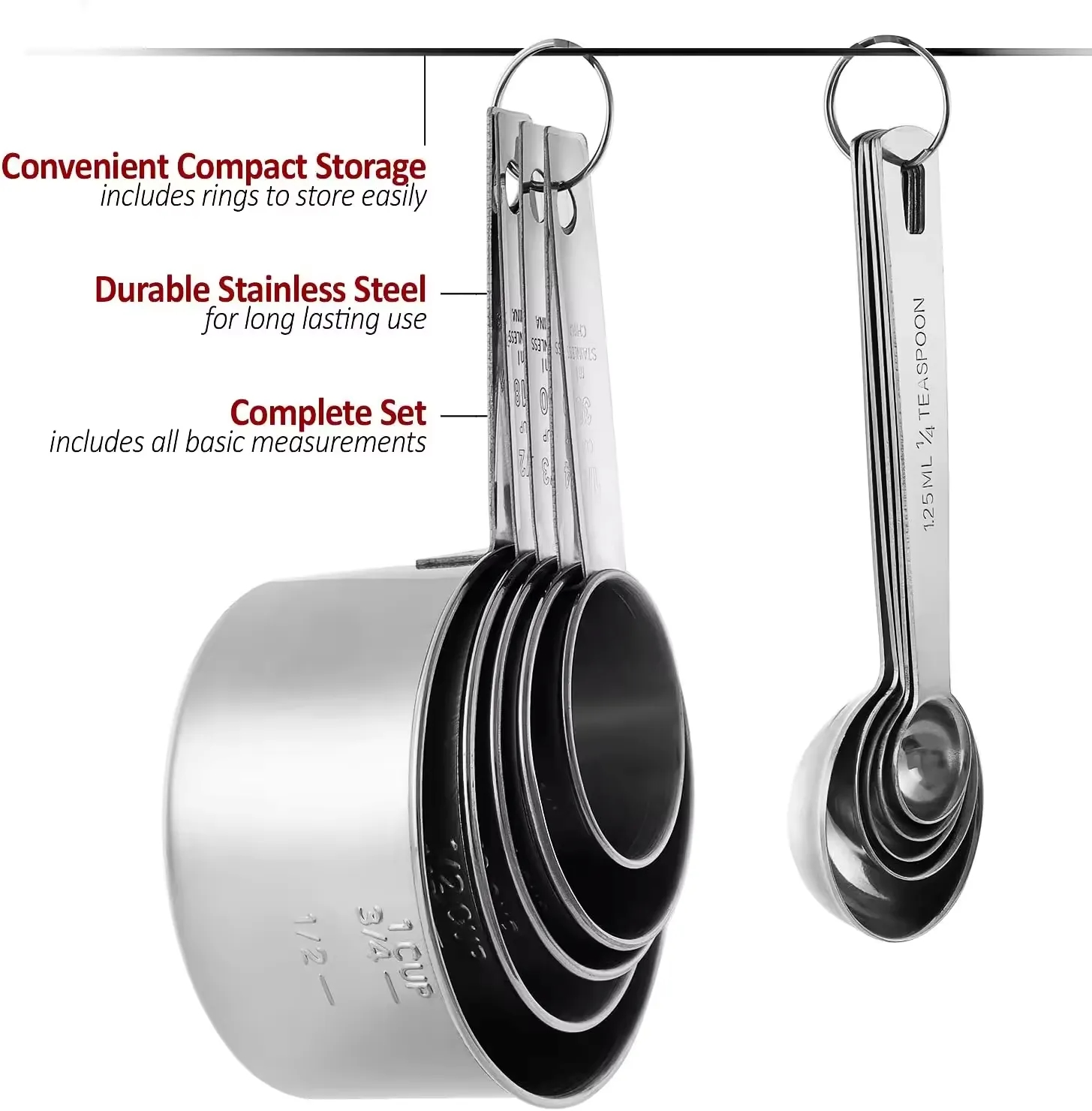 Stainless Steel Measuring Cups And Spoons 3