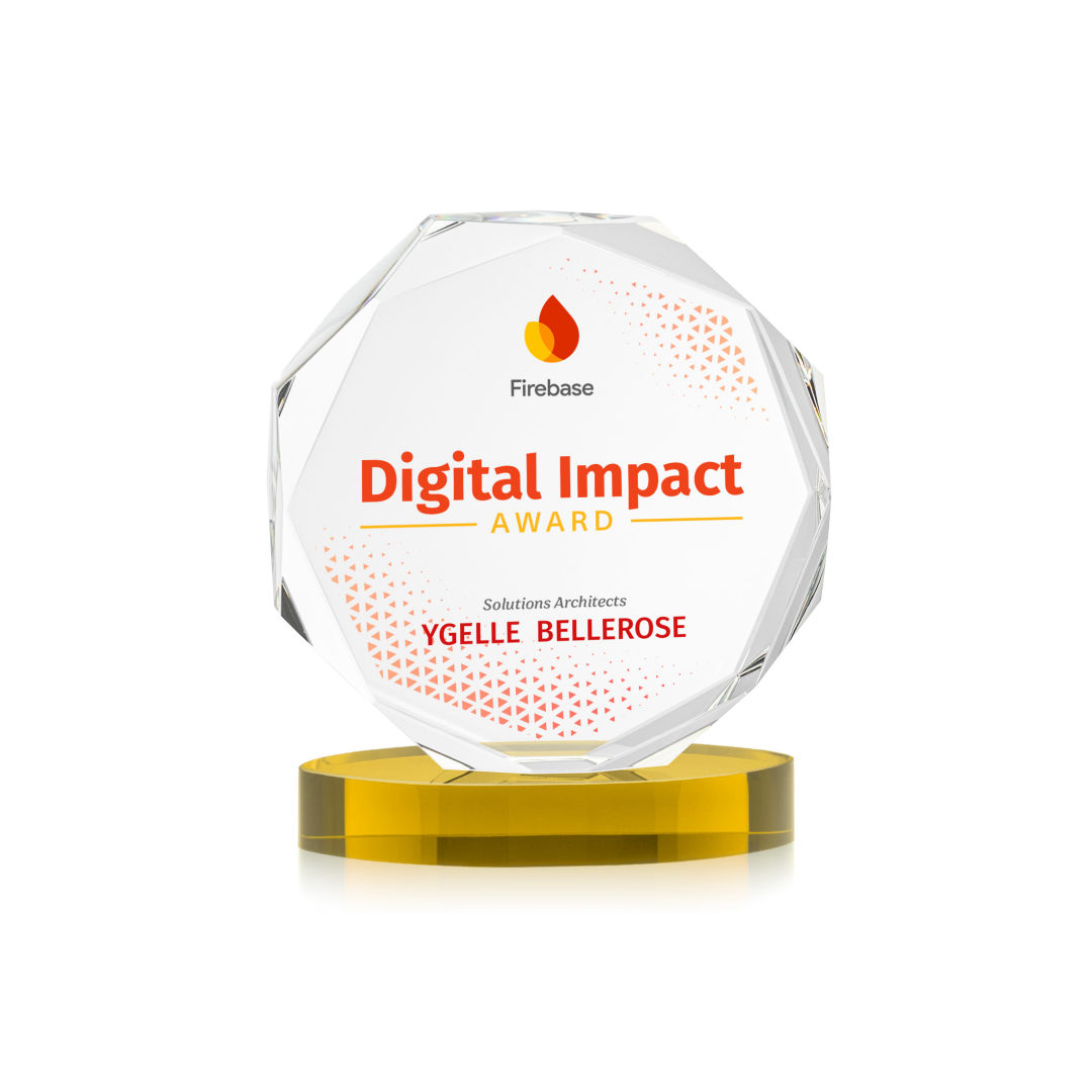 Acadian VividPrint™ Award on Alberton Base - Gold 4
