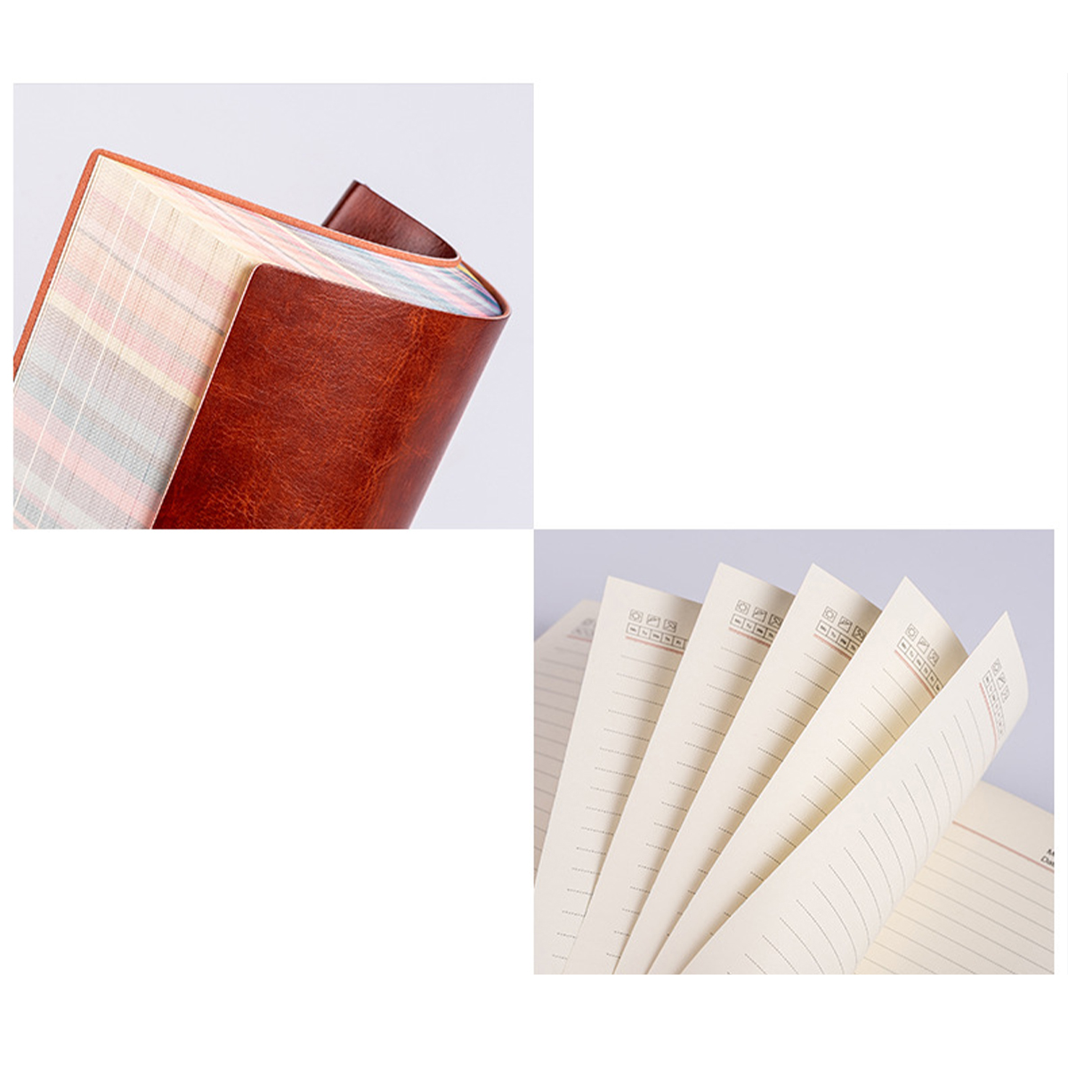 A5 Soft Cover Rainbow Edge Cute Notebook Simple Thick 4