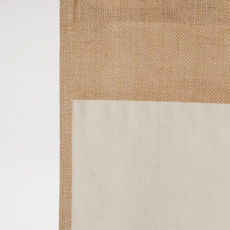 Jute Shopper Tote with Recycled Cotton Pocket, custom tote bag with logo imprint 54
