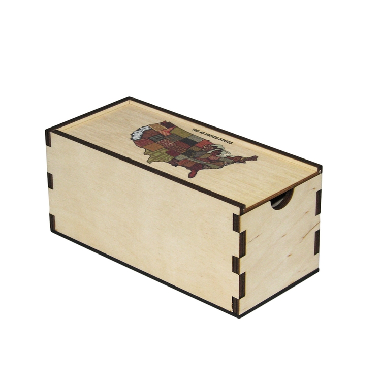 Laser Cut Box, 7.50" x 3.50" x 3.375" 7