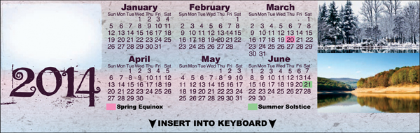 CALENDAR - Four Seasons Keyboard Calendar 3