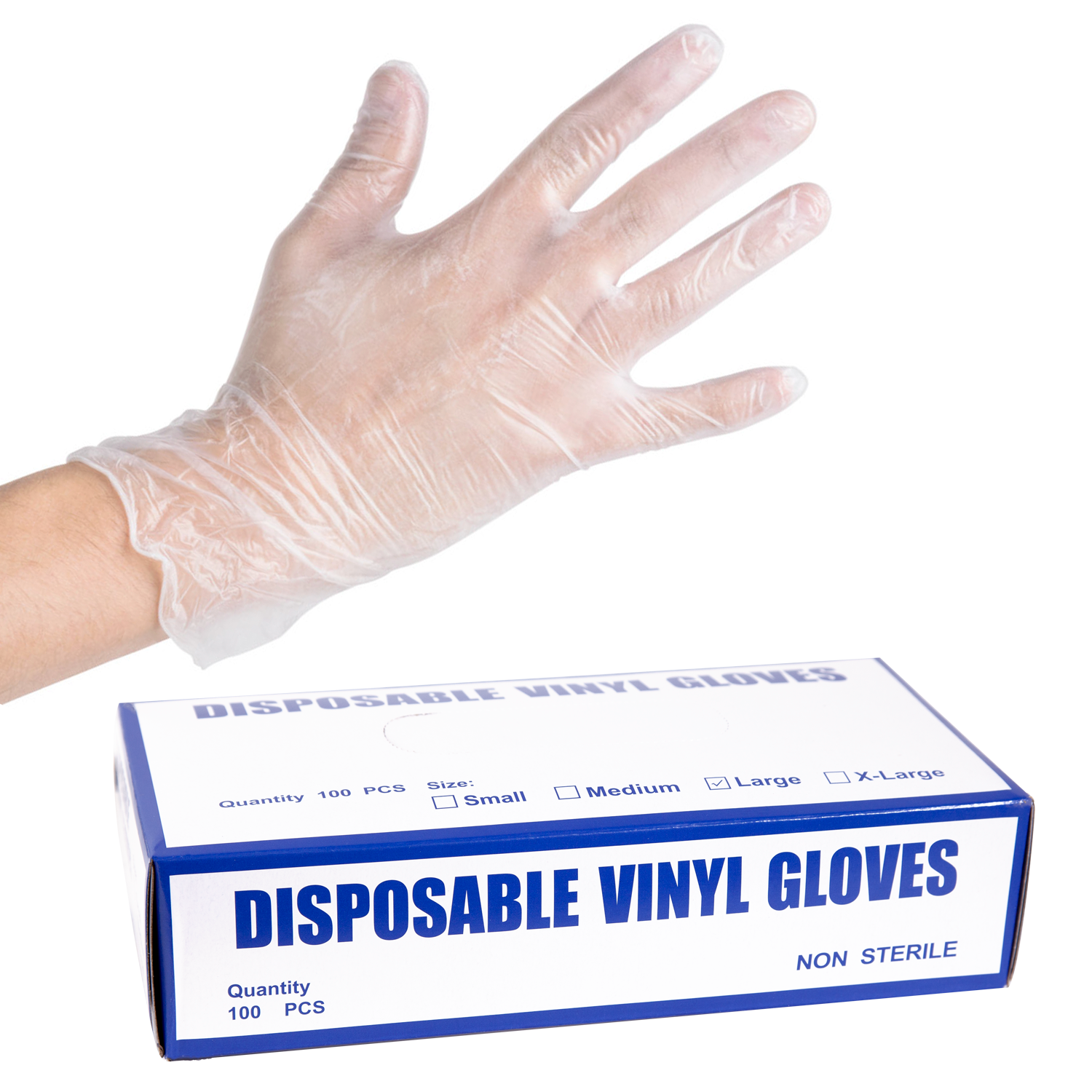 Non Powdered Disposable Vinyl Gloves 2