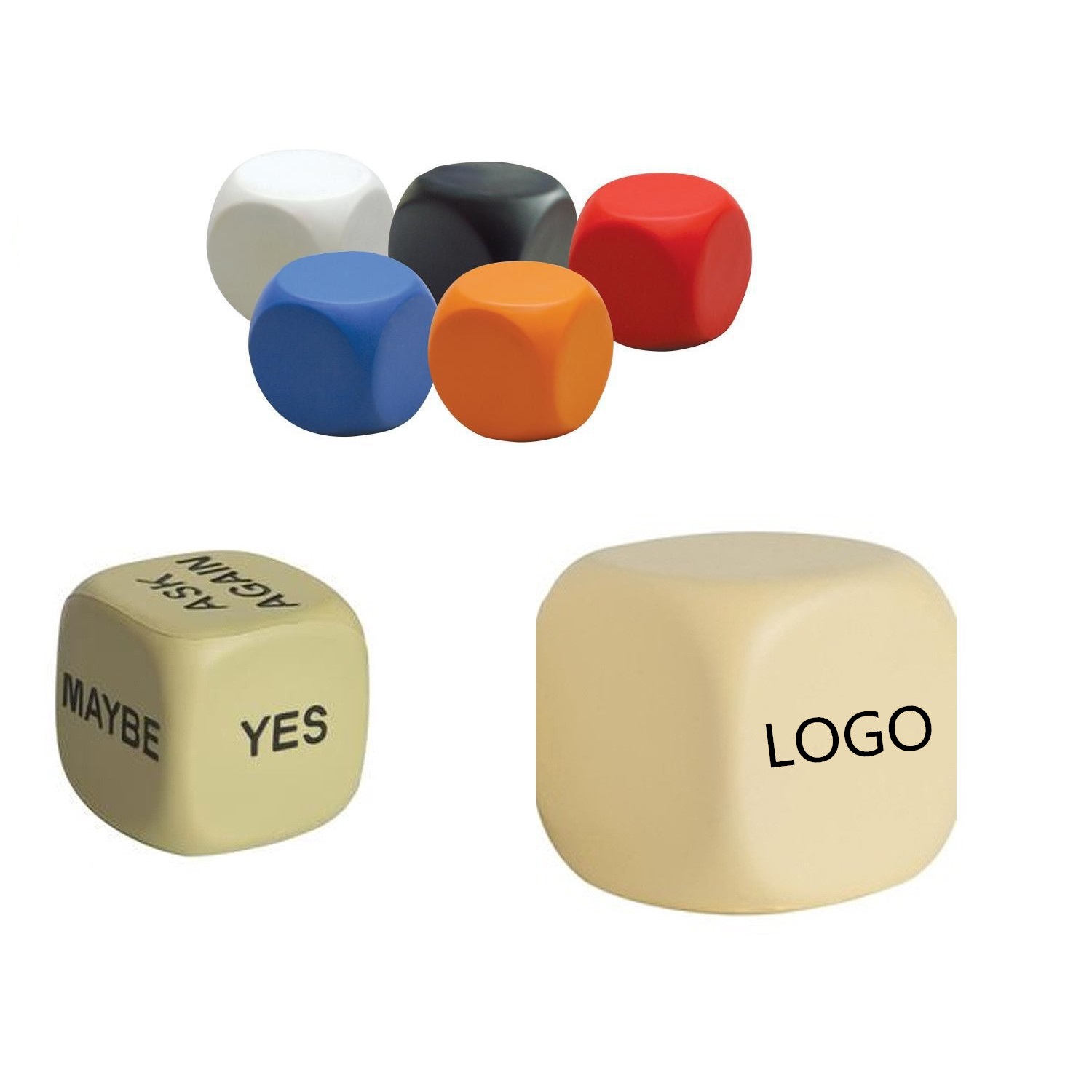 Custom PU Foam Dices Stress Reliever 1
