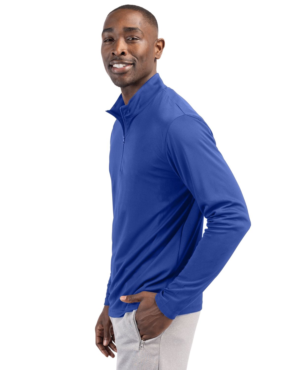 Clique Spin Solution-dyed Performance Interlock Mens Half Zip 32