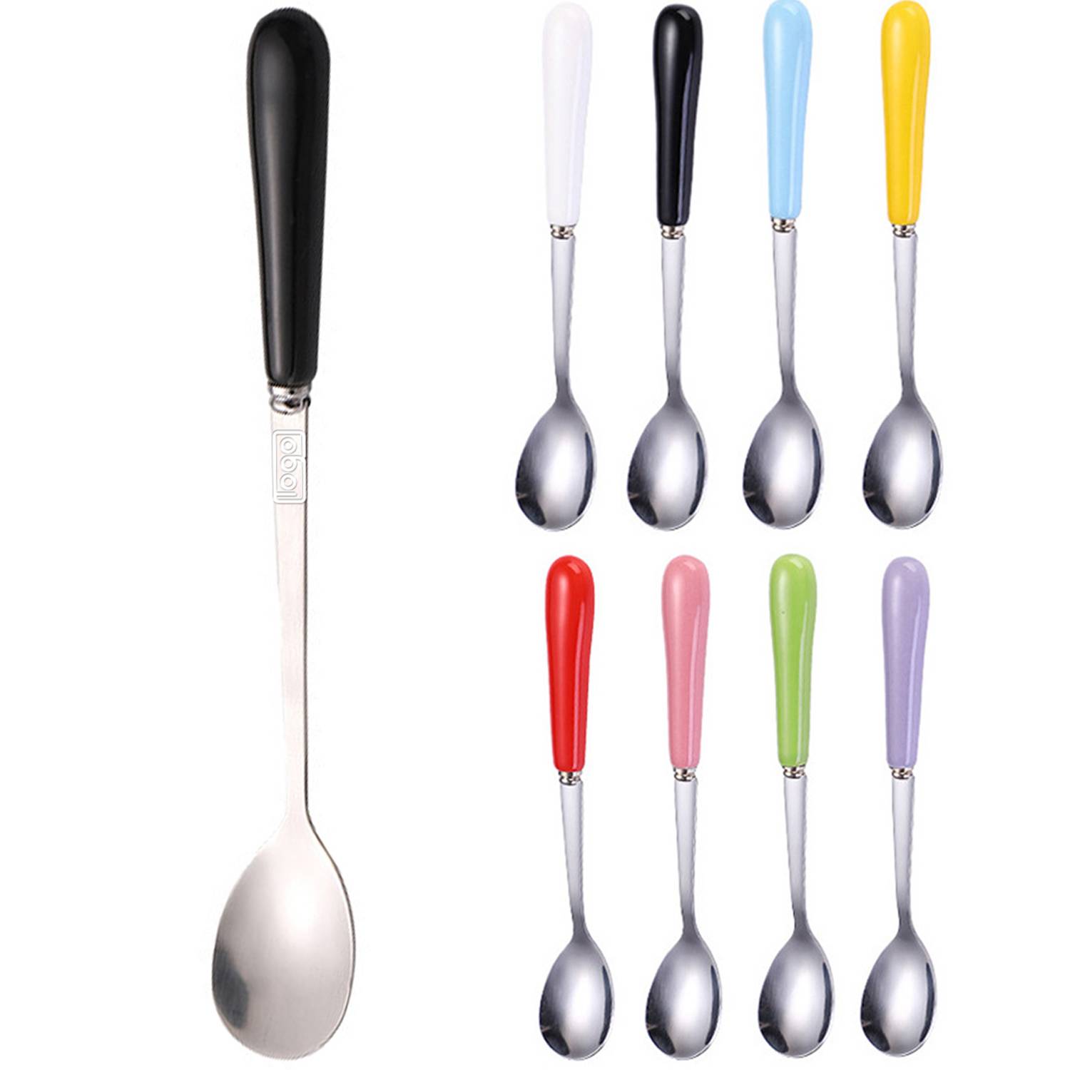 Stainless Steel Long Handled Coffee Spoon 6