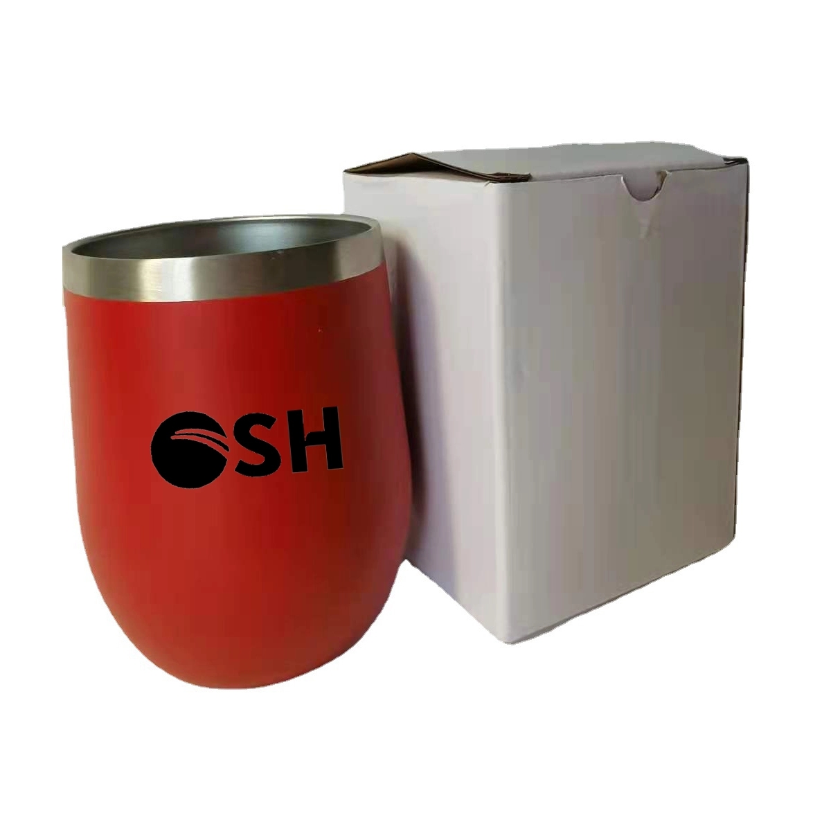 12Oz Stainless Steel Stemless Wine Tumbler With Lid 2