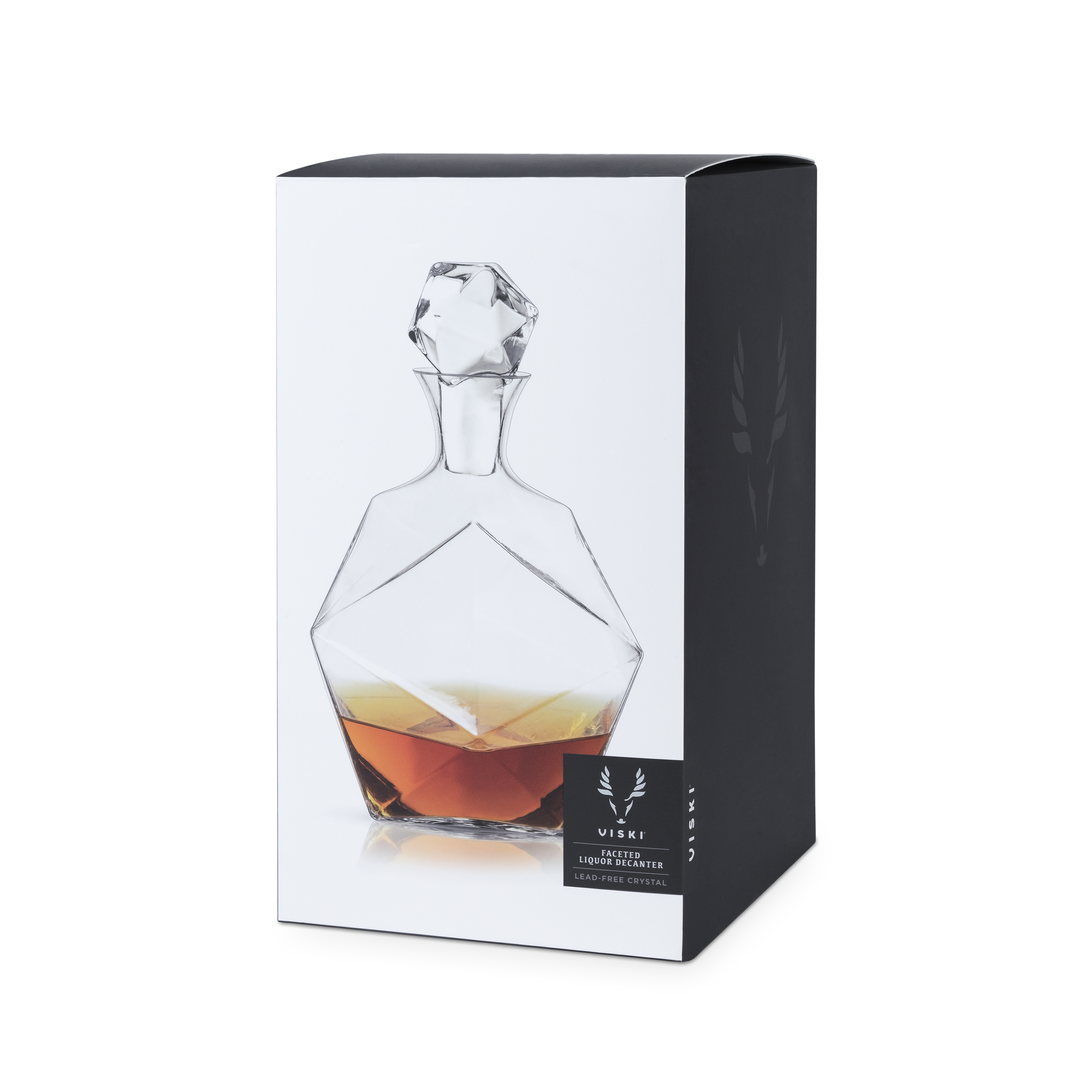 Viski® Faceted Crystal Liquor Decanter 3