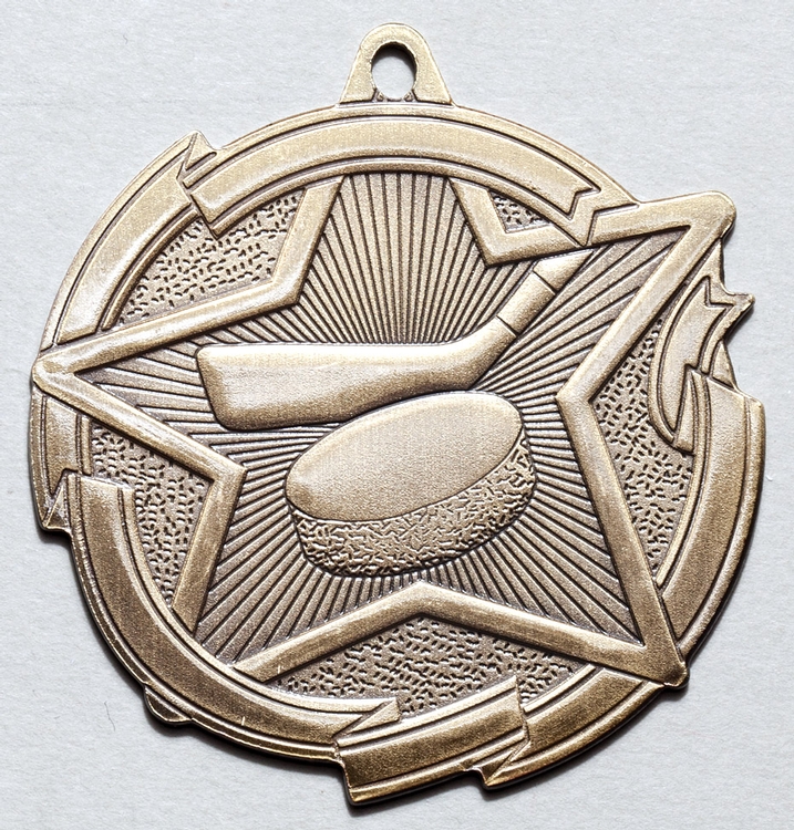 Hockey Star Medal 2-3/8" 2