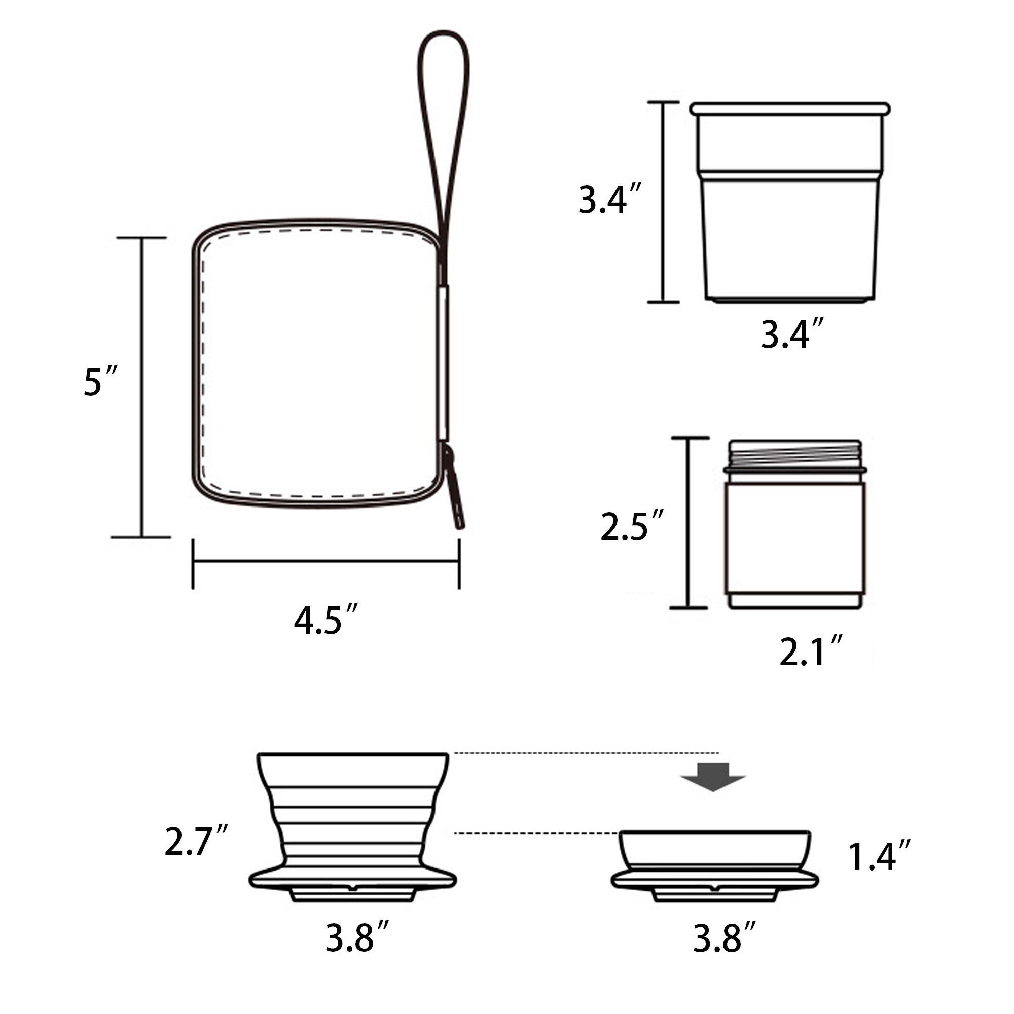 Portable Pour-Over Coffee Set with Stainless Steel Cup 6