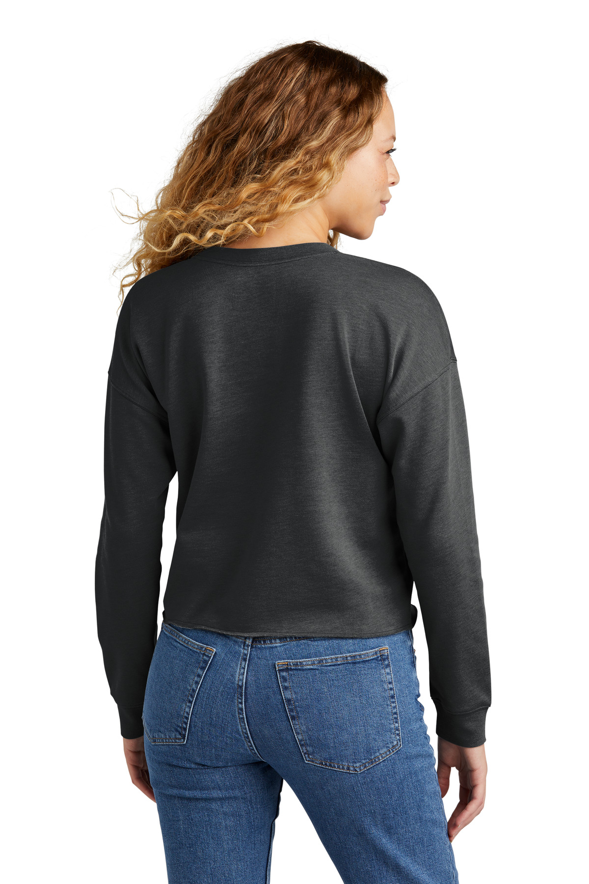 Women's Tri-Blend Fleece Crop Crew