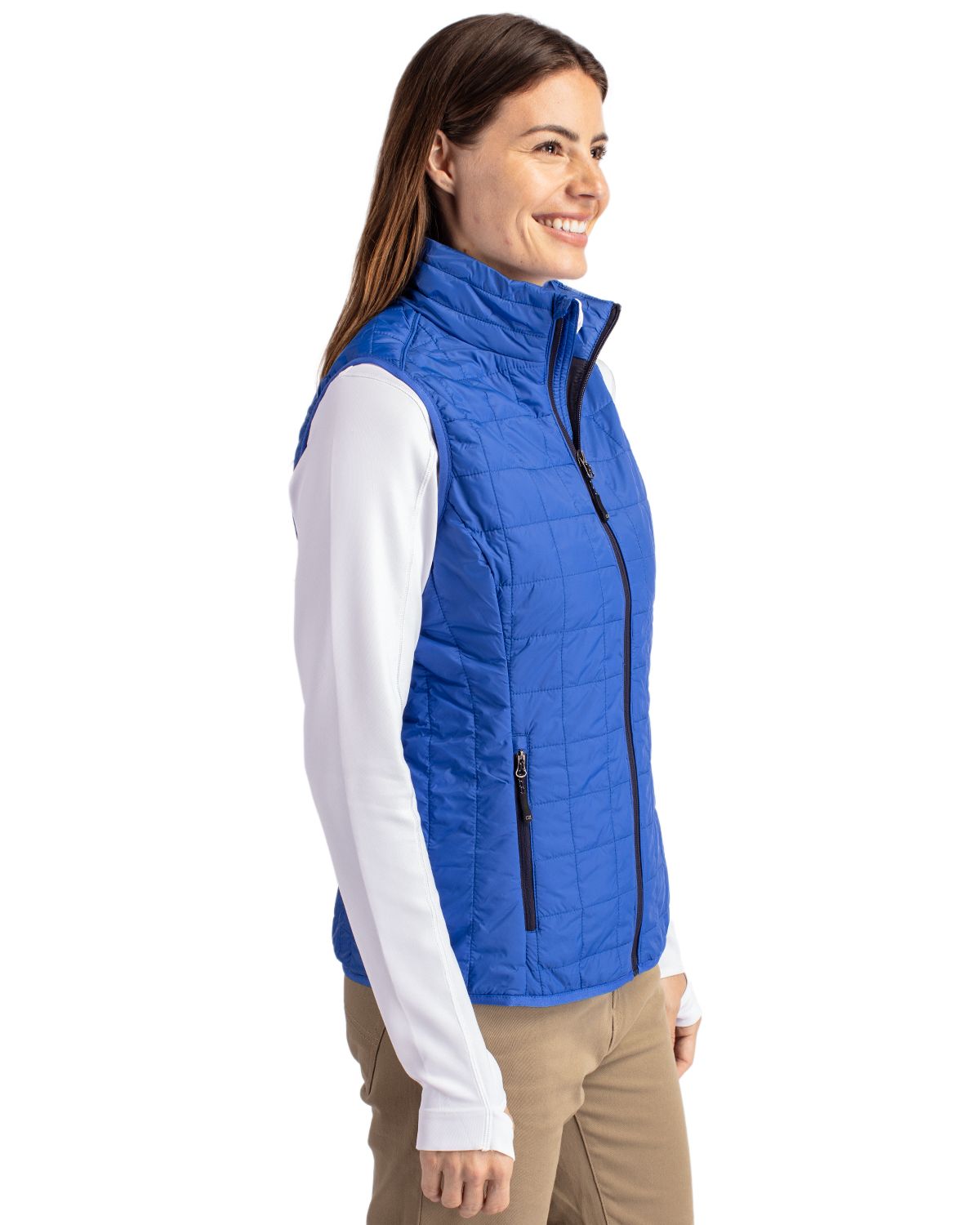 Cutter & Buck Rainier Recycled Insulated Puffer Womens Full Zip Vest 97