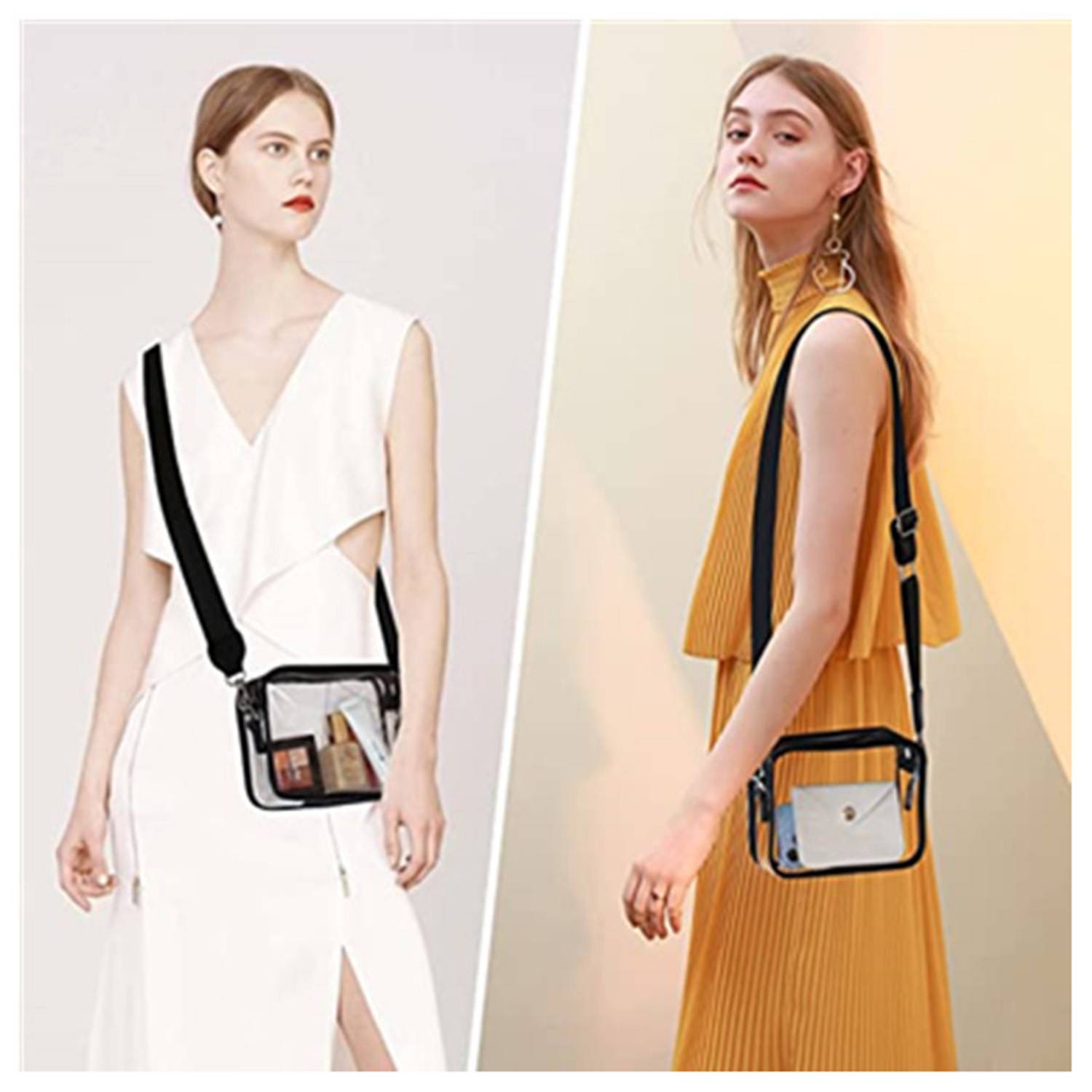PVC Clear Crossbody shoulder Stadium Bag for Women 6