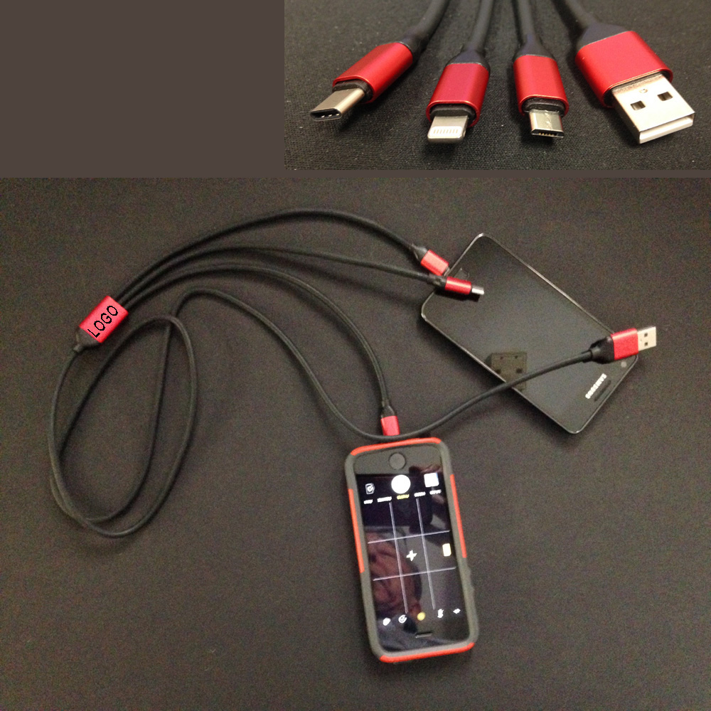 12" Long 3-in-1 Fast Charging Cable for New/Old Samsung/Apple Phones 1