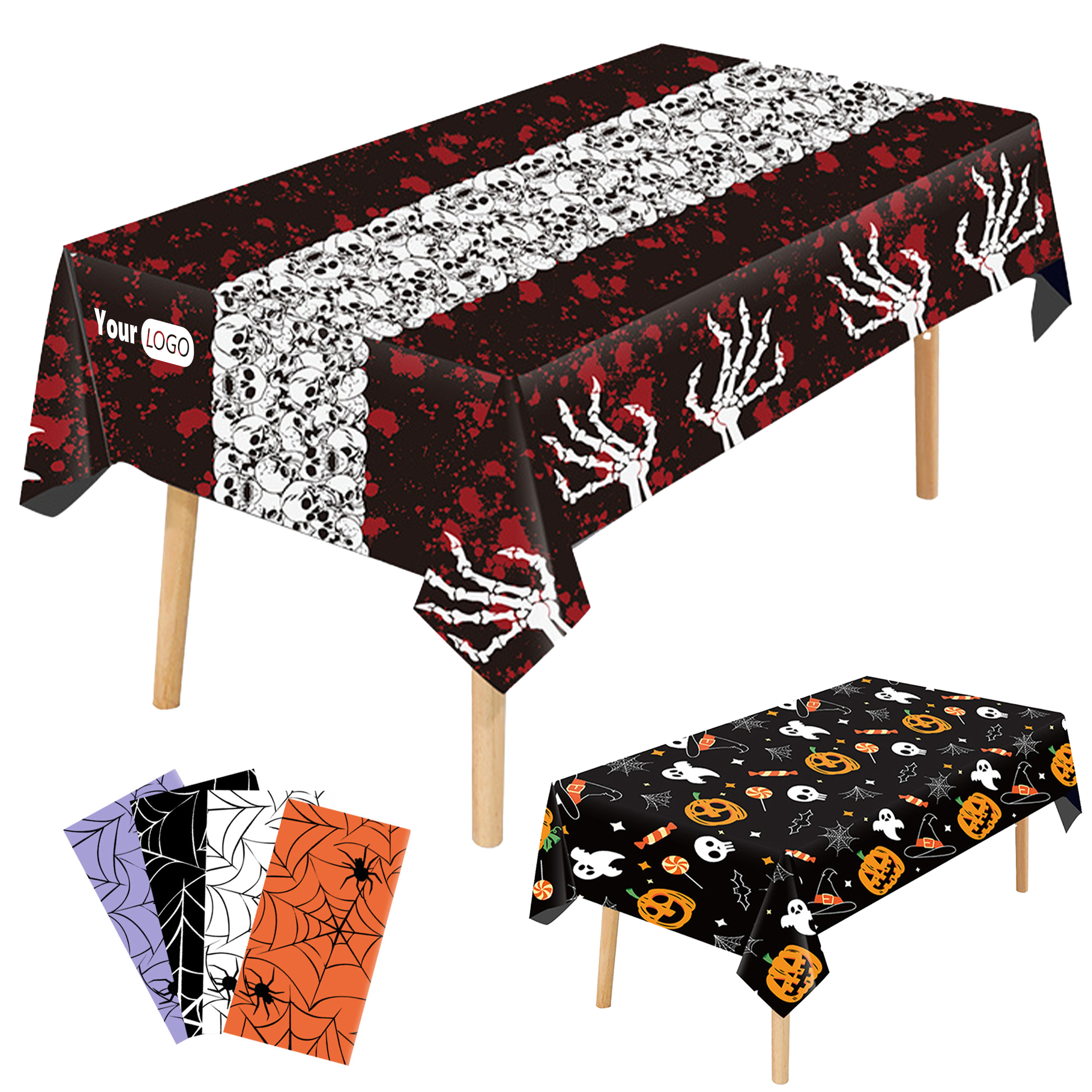 Plastic Easy-Clean Halloween Tablecloth ?C Oil-Proof And Reusable 6