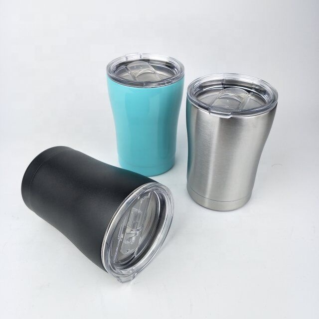 10 oz Stainless Steel Low Ball Tumbler with Lid 2
