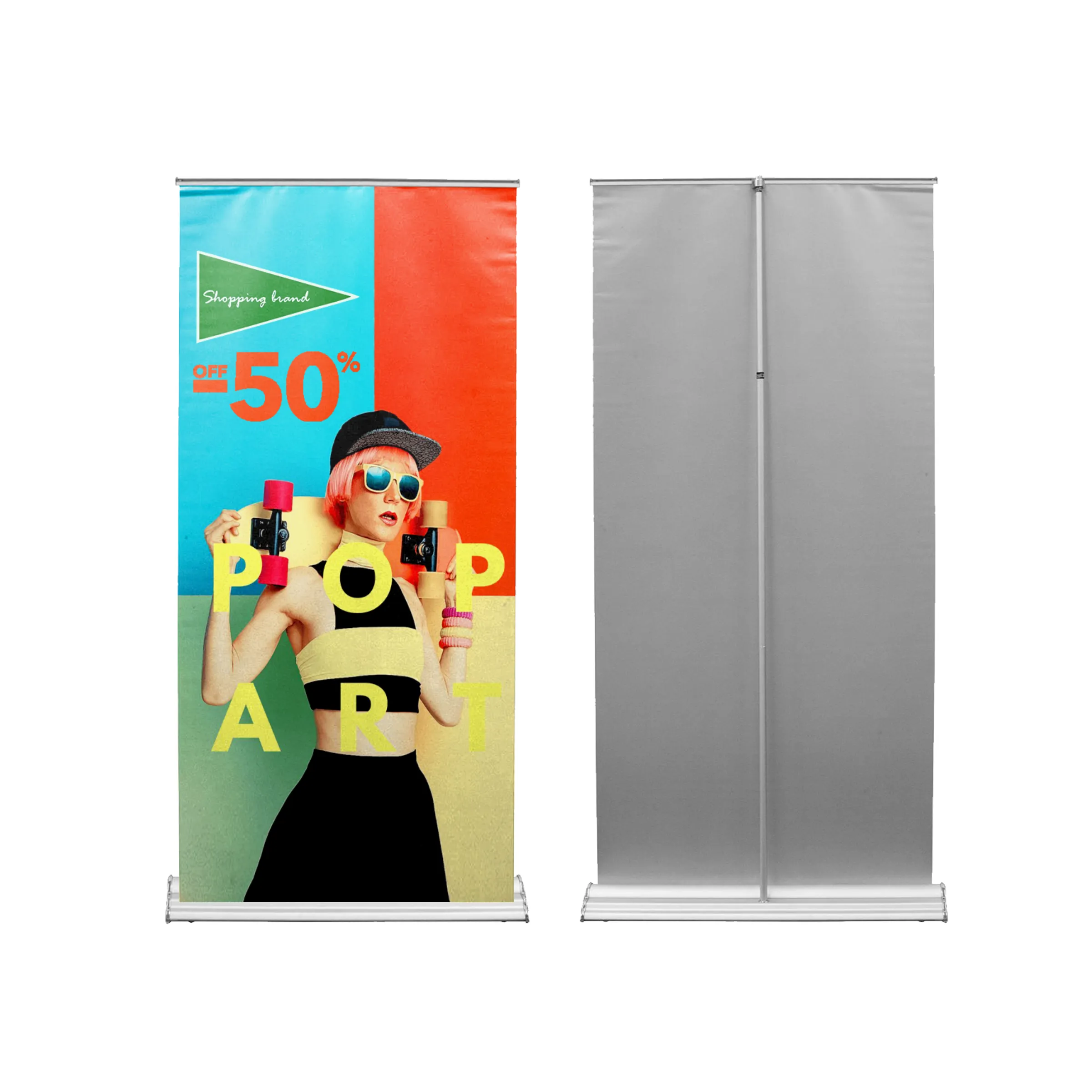 33.25" x 71" Adjustable Banner Stand Kit 2