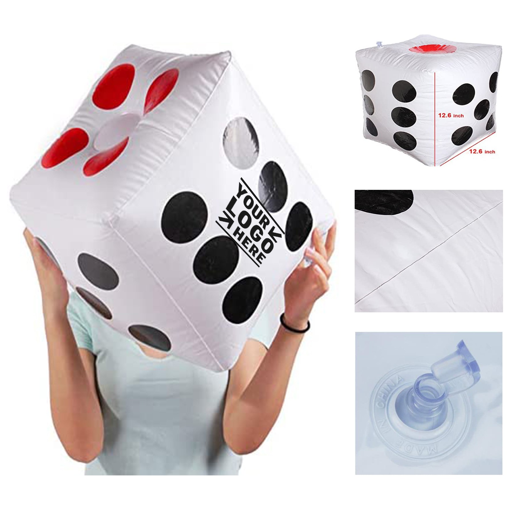 12.6 x 12.6 x 12.6 Inches Outdoor Fun Large Inflatable Dice 2