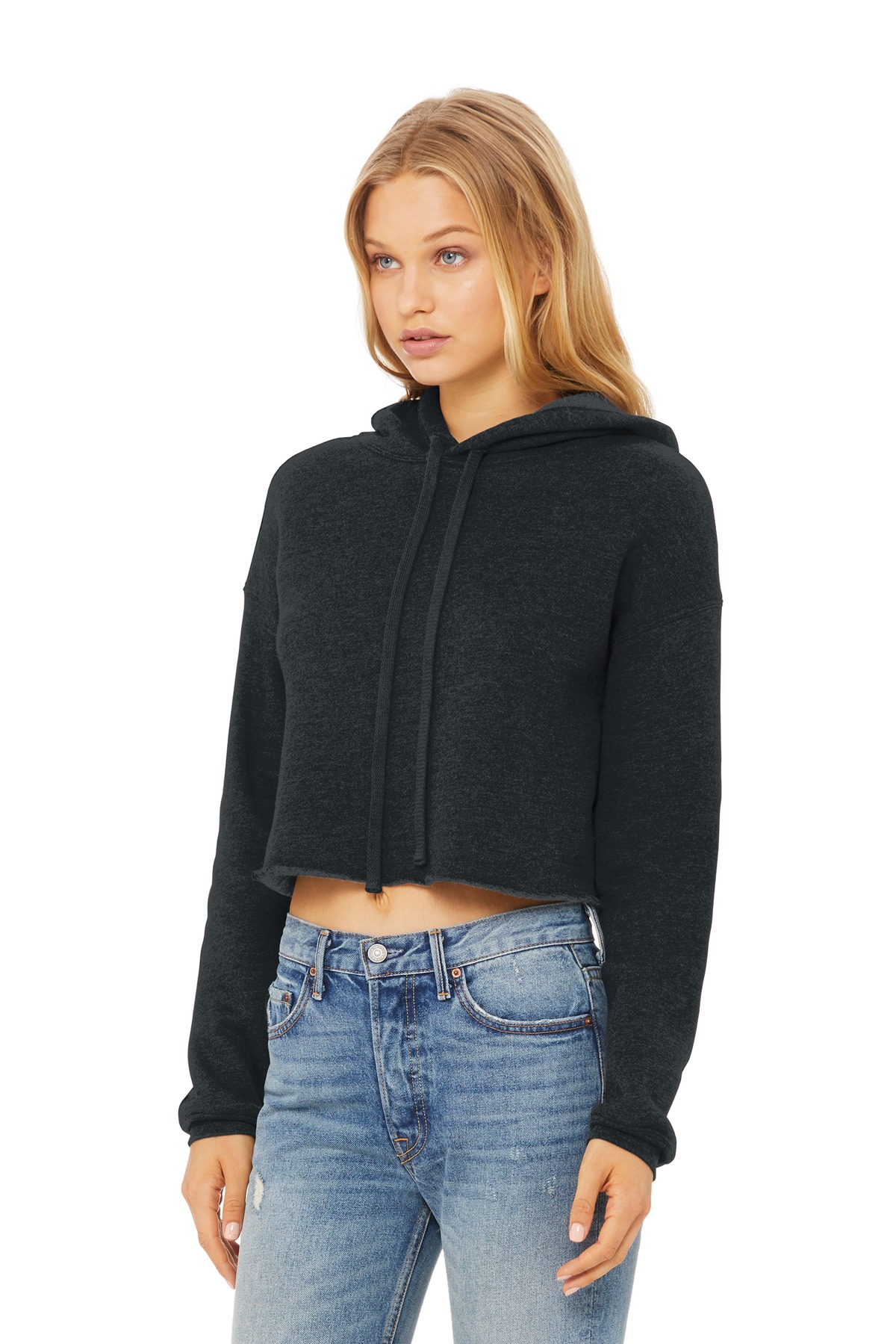 BELLA+CANVAS Women's Sponge Fleece Cropped Fleece Hoodie. BC7502 2