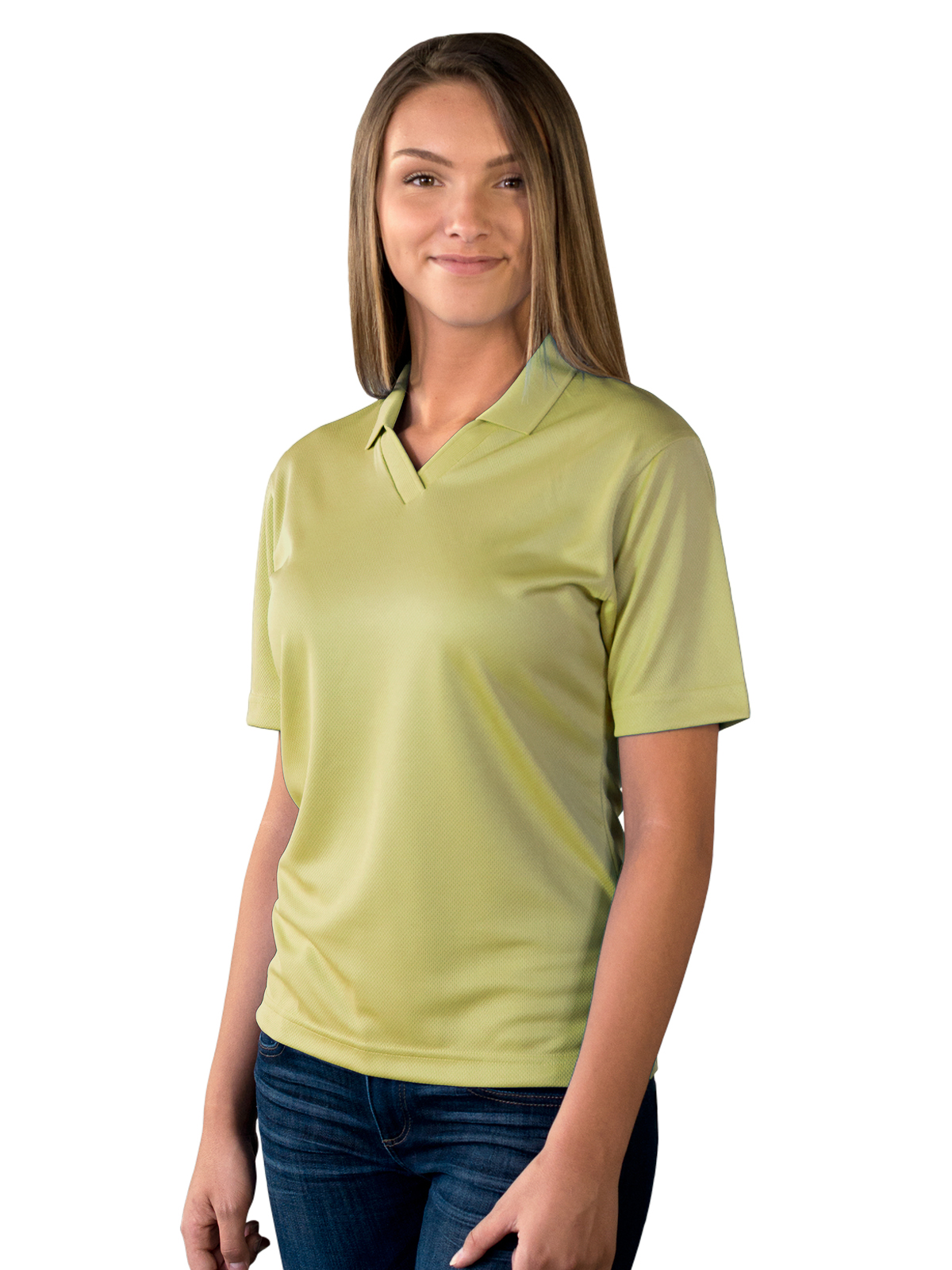 Blue Generation - Women's Pocketless Wicking V-Neck Polo 51