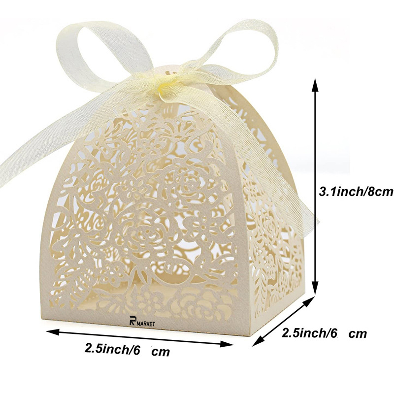 Elegant Ribbon Trio Box crafted from pearlescent art paper 2