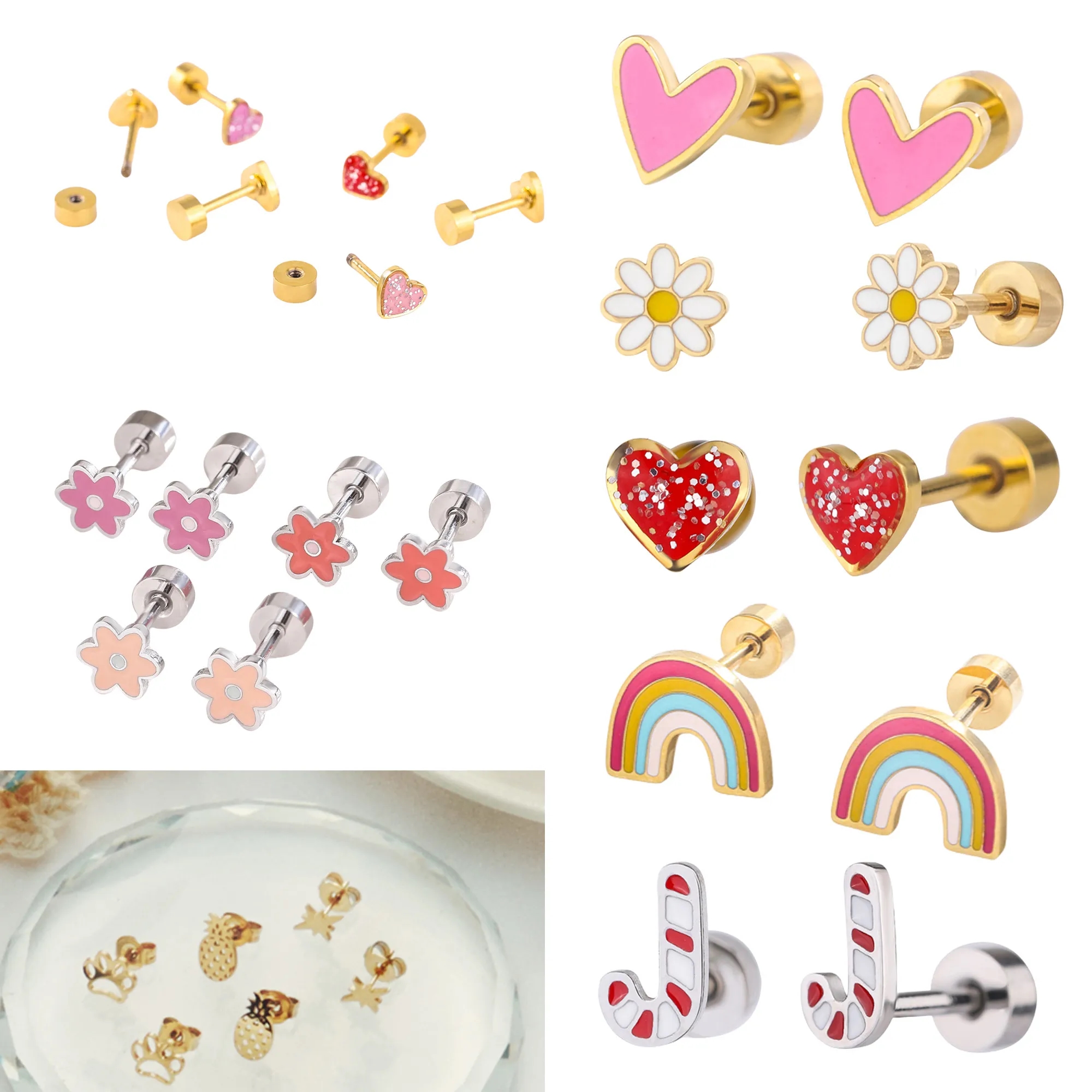 Stainless Steel Stud Earrings Versatile Jewelry Essential 3