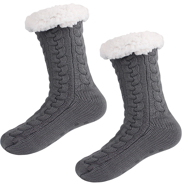 Fleece Slipper Gripper Socks 2