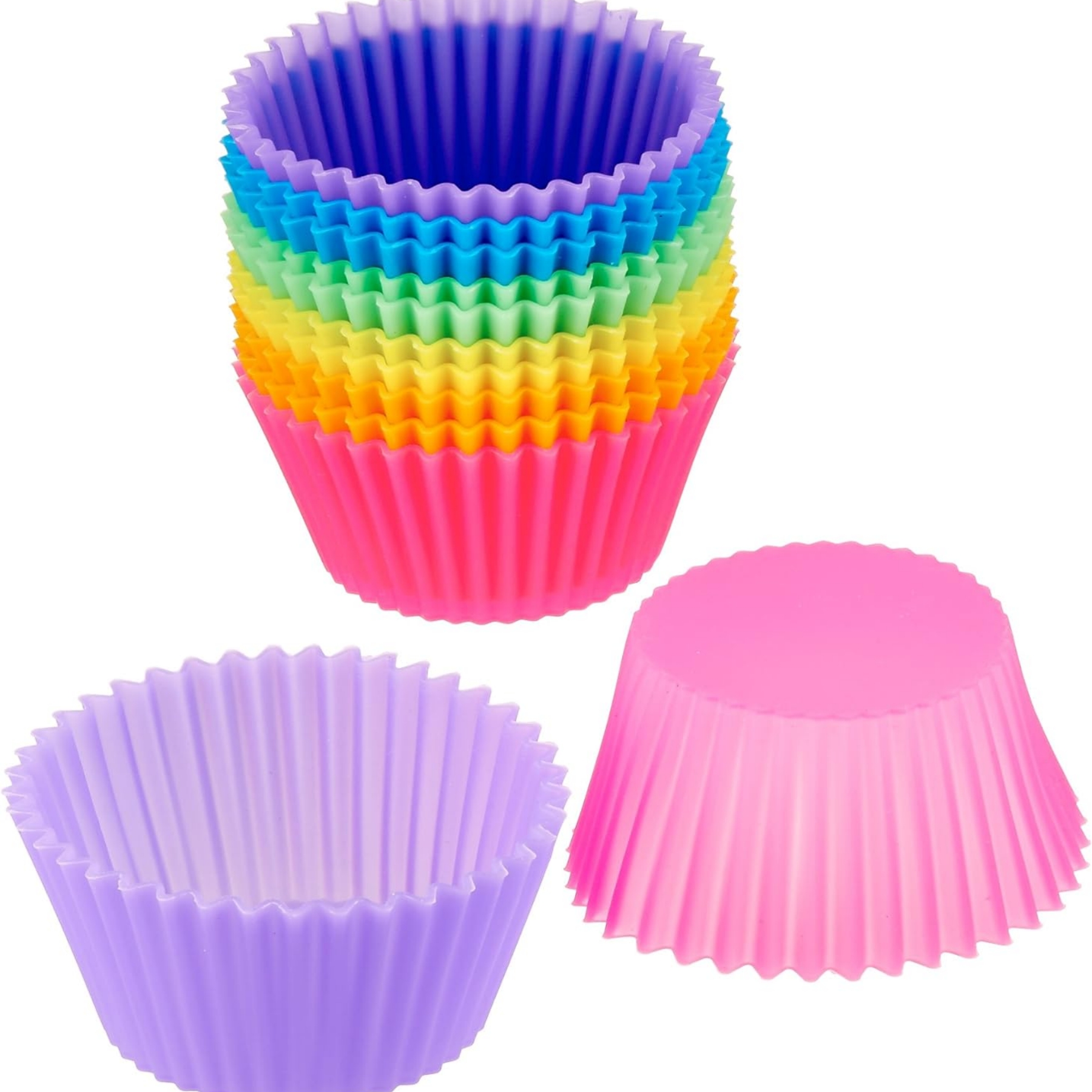 Reusable Silicone Round Baking Cups 1