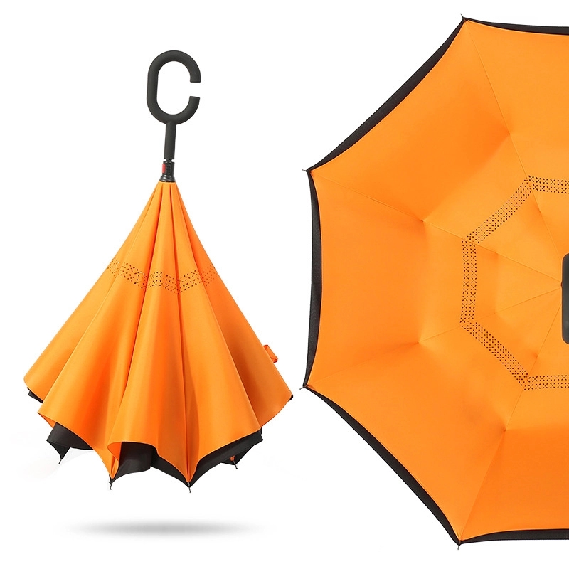 Auto Reversed Umbrella with Straight Handle 6