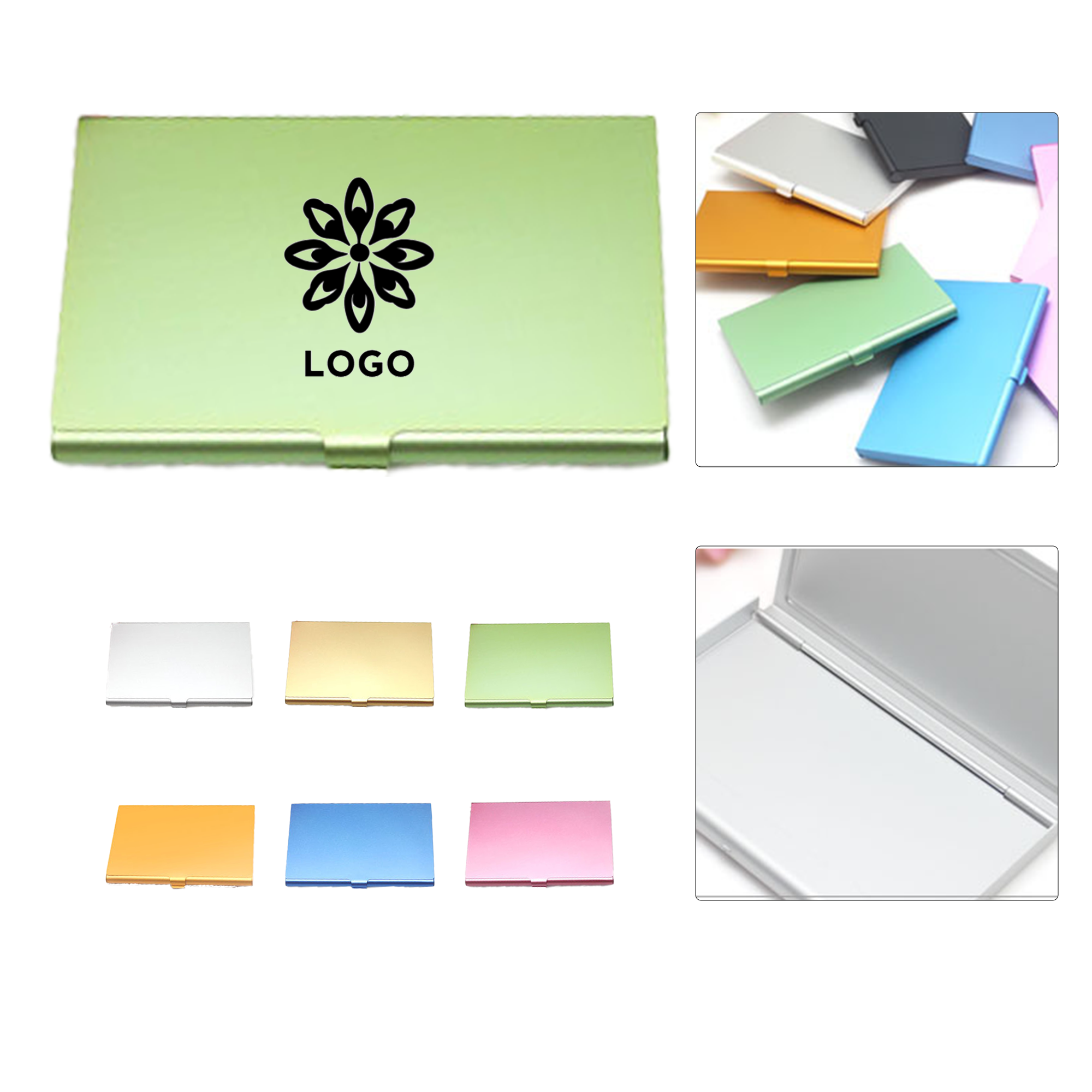 Fashion Aluminum Alloy Business Card Holder 3
