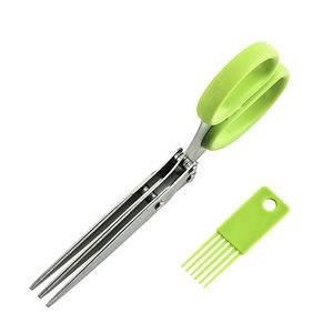 Triple Blade Herb Chopper Scissors Ergonomic Stainless Steel Design 7