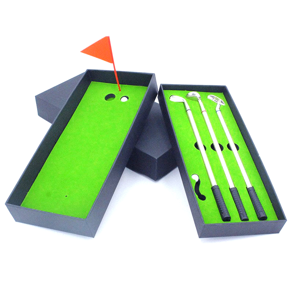 Mini Desktop Golf Ball Pen Gift Set