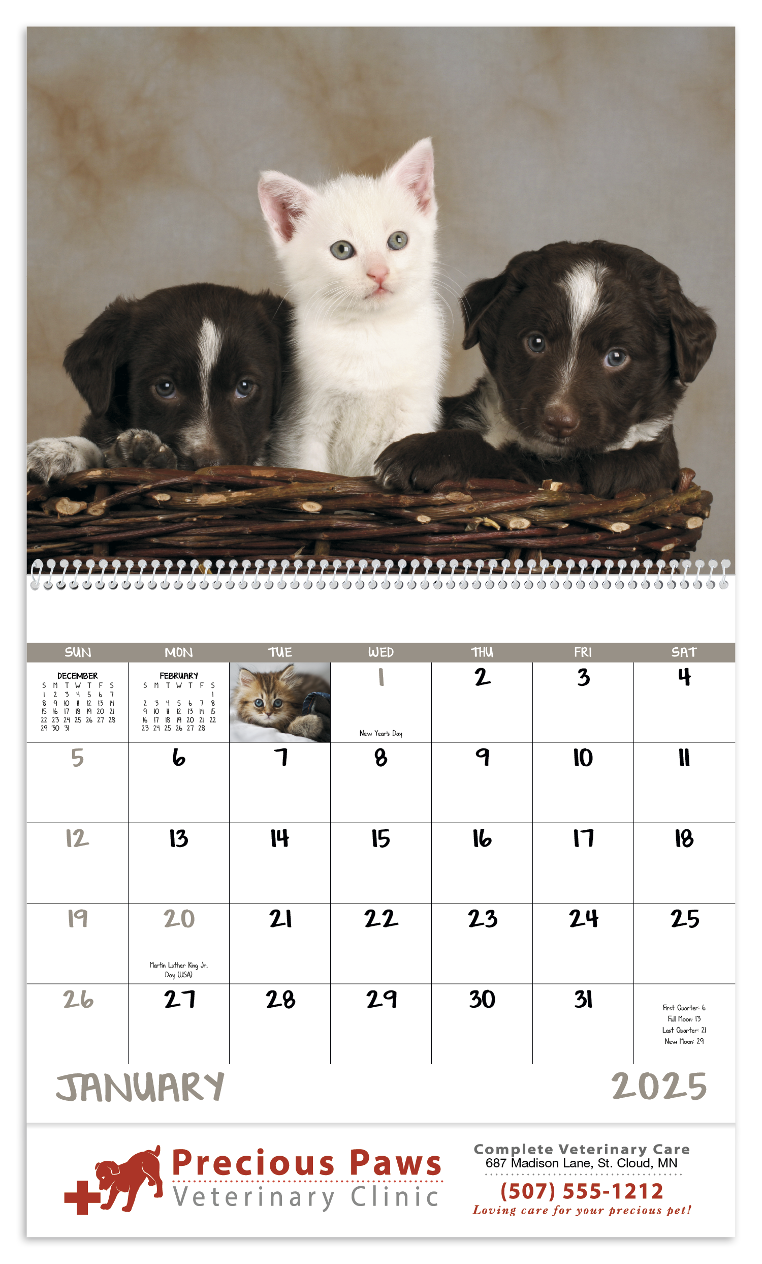 Good Value™ Puppies & Kittens - Spiral Calendar 8