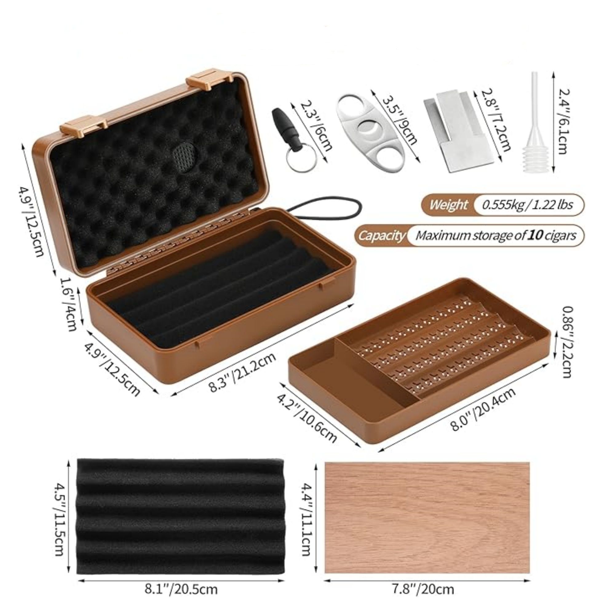 Travel Cigar Humidor Box 6