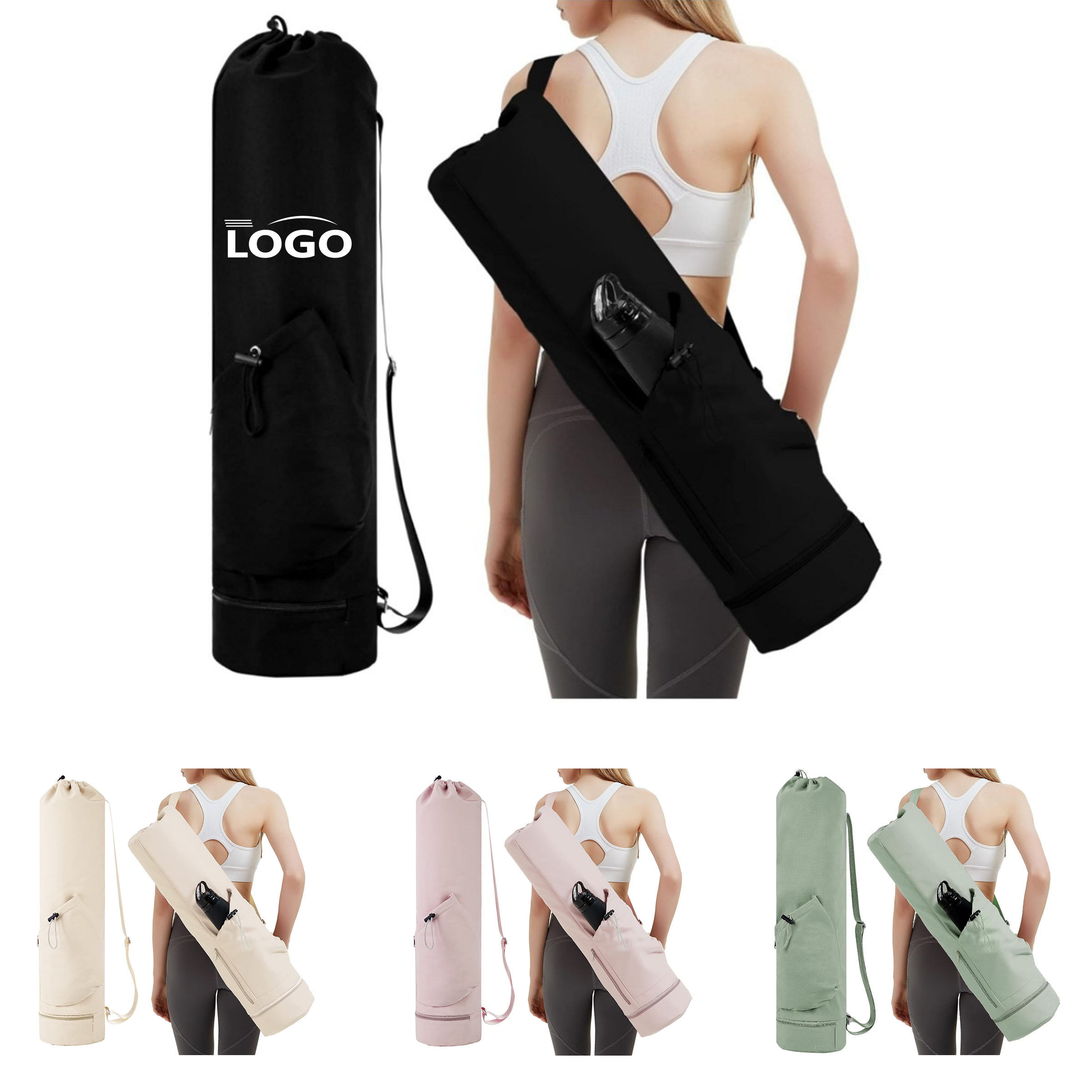 Versatile Yoga Mat Carry Bag with Customizable Strap 3