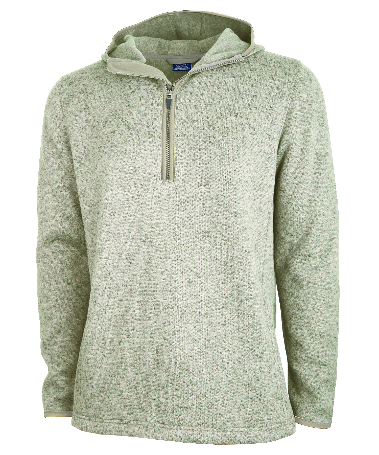 Men's Heathered Fleece Quarter Zip Hoodie