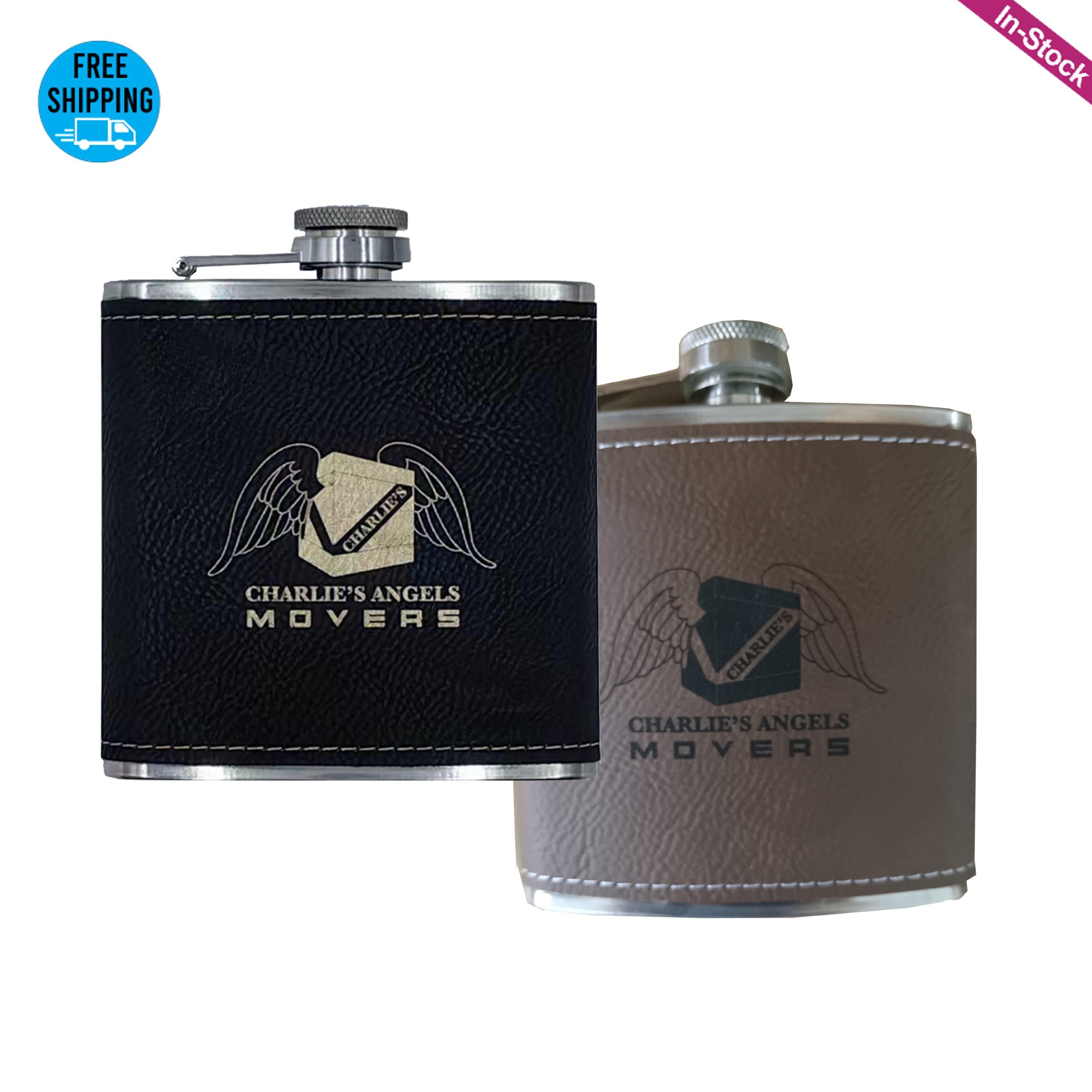 6 Oz. Leatherette Stainless Steel Flask 1