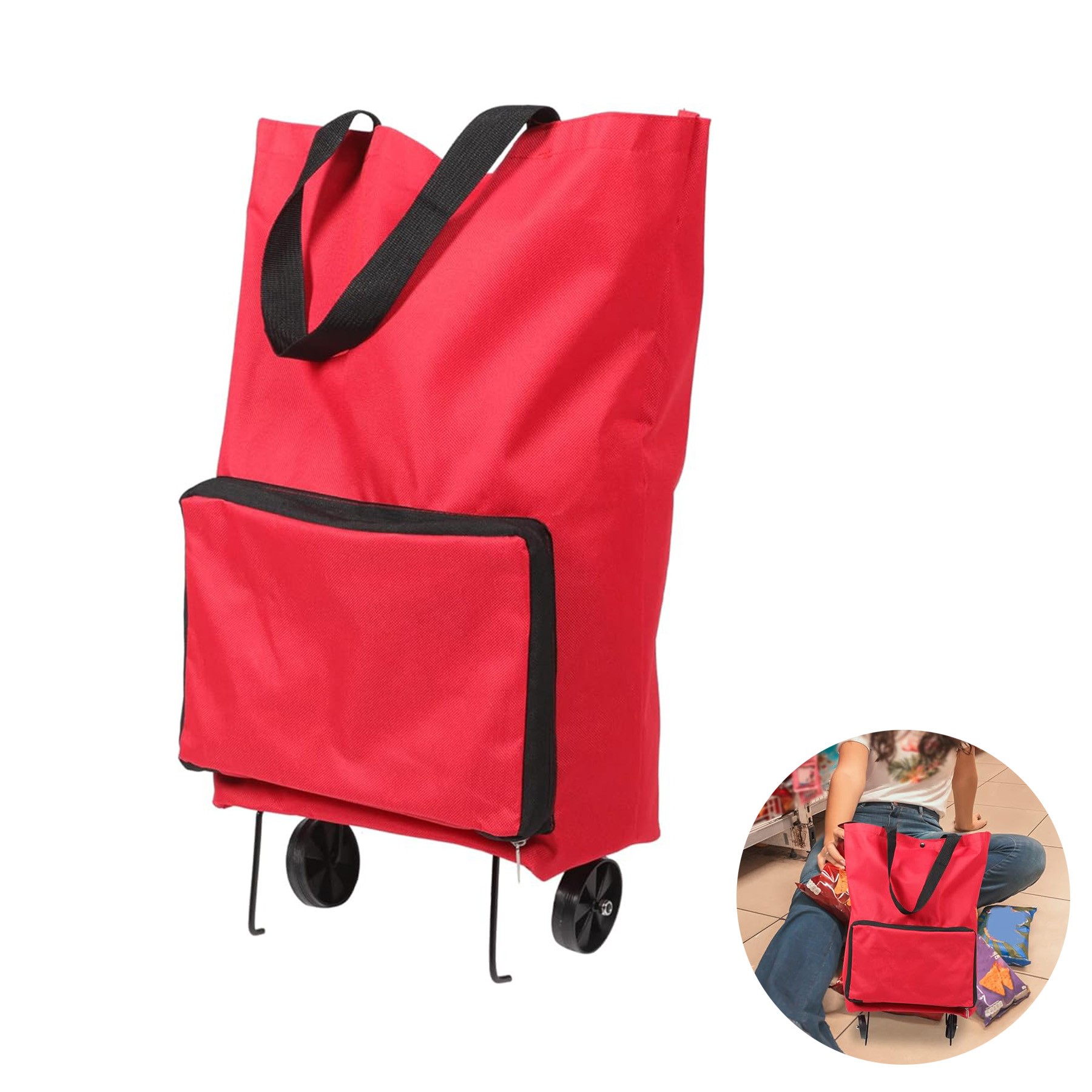 Folding Shopping Bag With Wheel 3