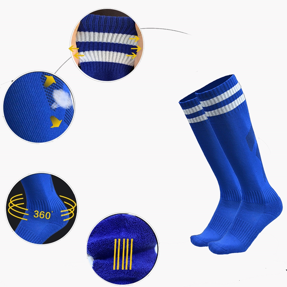 Children's non-slip long tube over the knee football socks 1