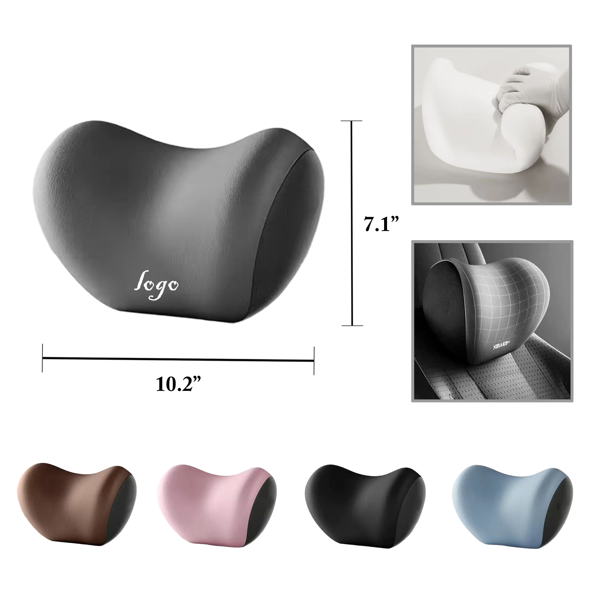 MOQ50 Car Memory Foam Neck Pillow for Comfort Support 3
