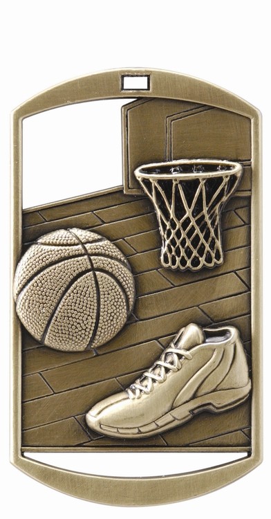 Basketball DT Series Medal, 2" tall 2