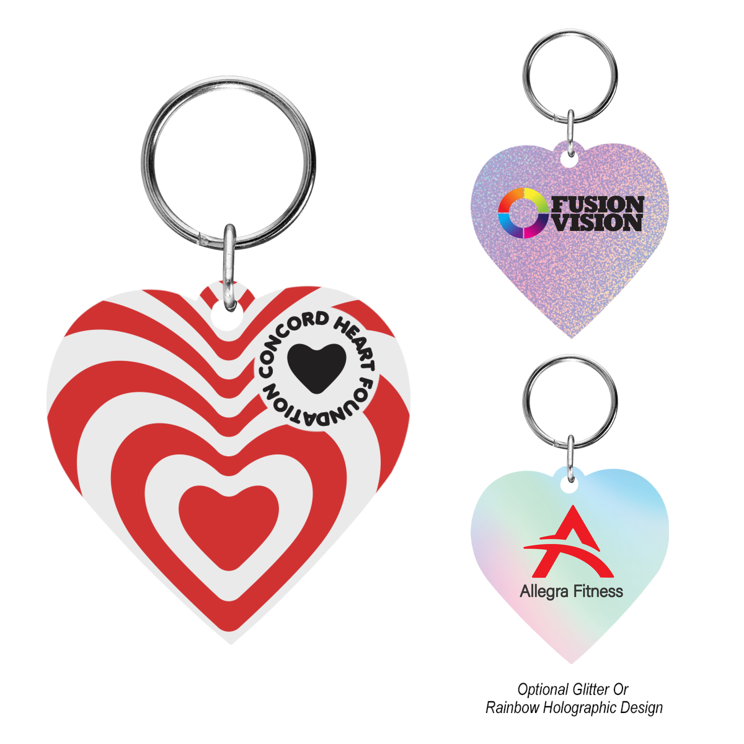 Acrylic Key Tag - Heart 2