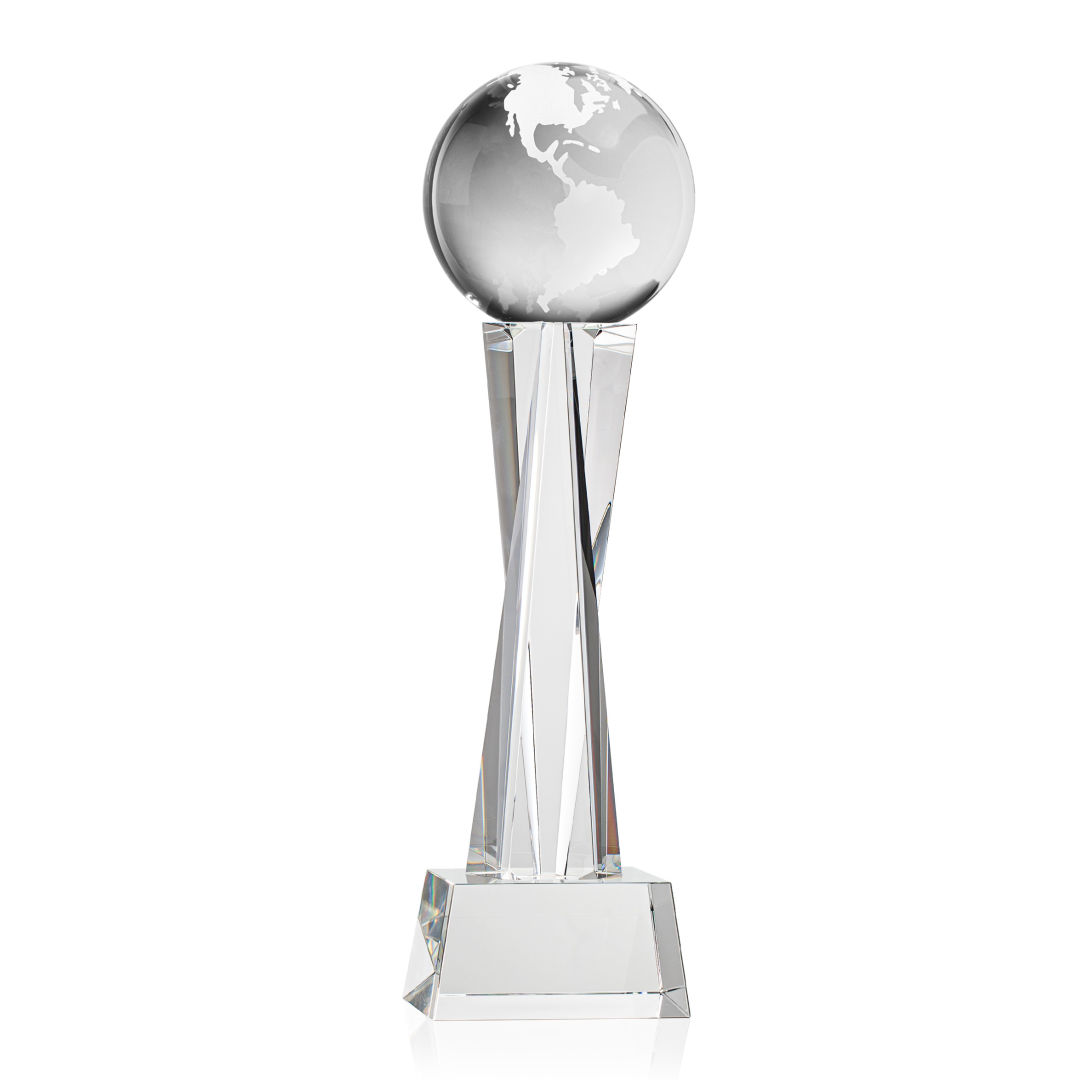 Globe Award on Grafton Base - Clear 2